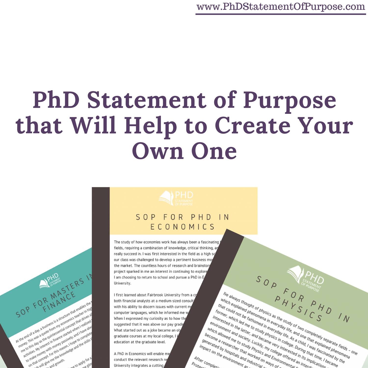 statement of purpose for phd pdf