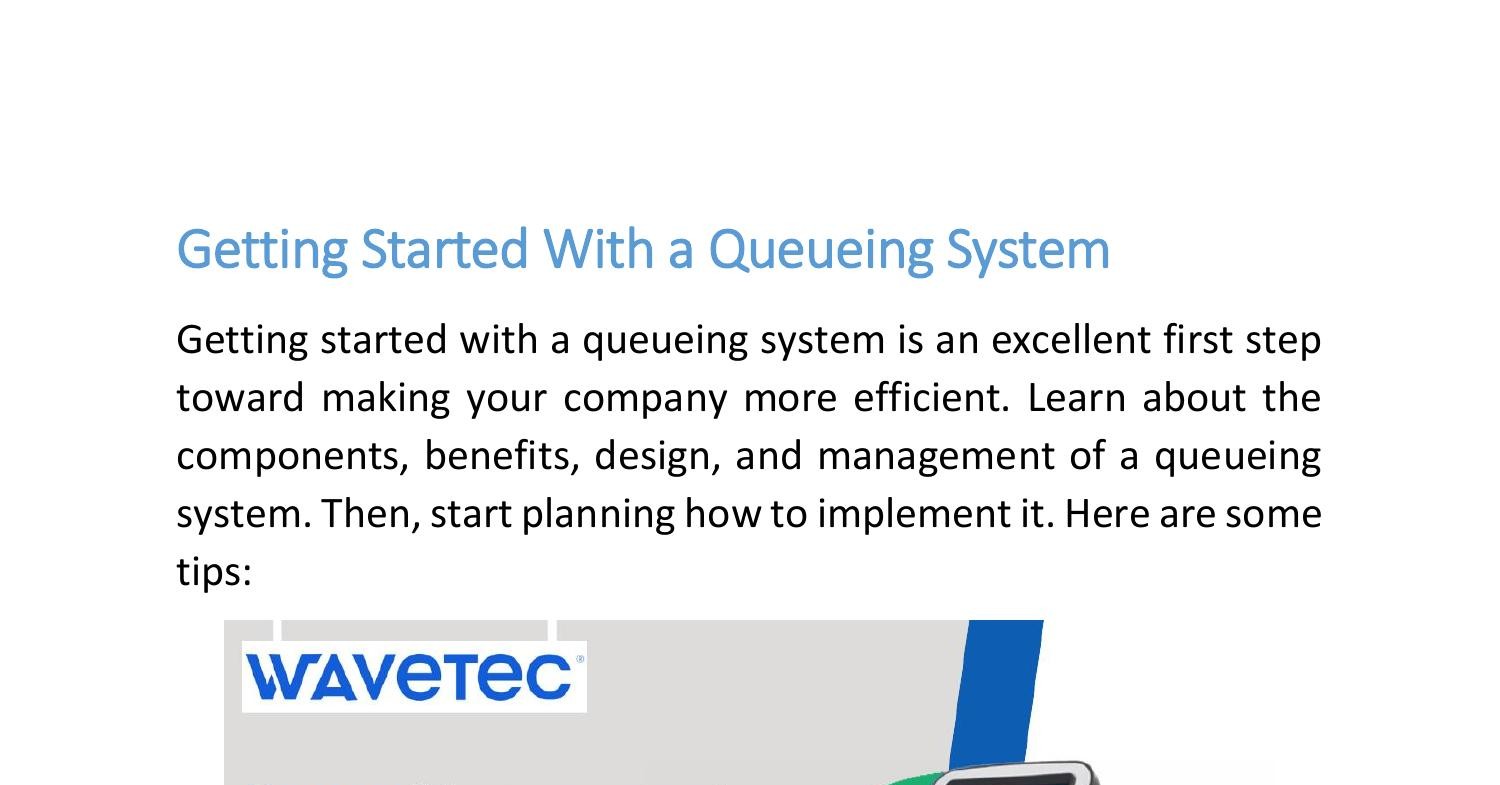 Getting Started With A Queueing System Pdf Docdroid