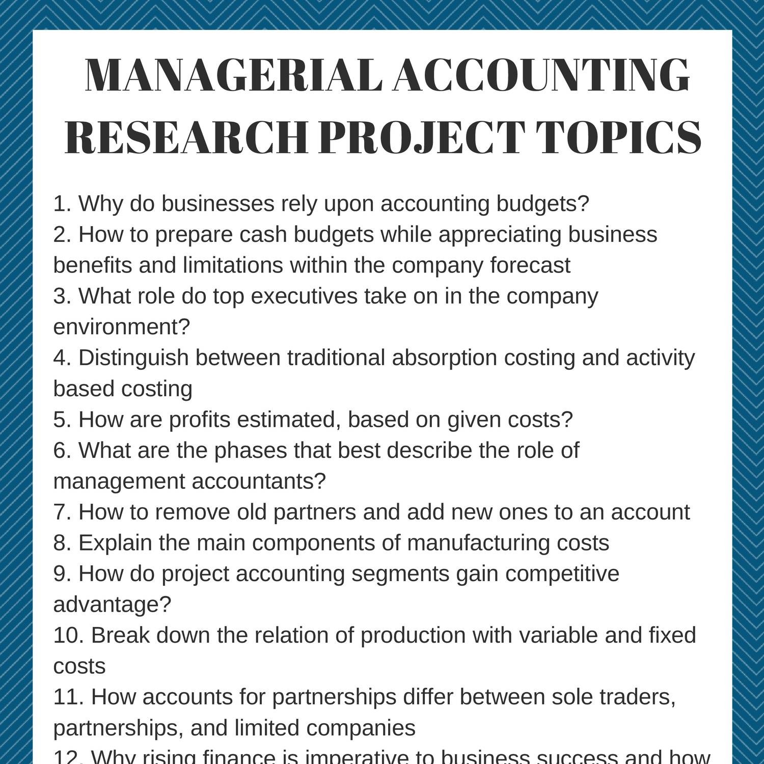 research paper topics for managerial accounting