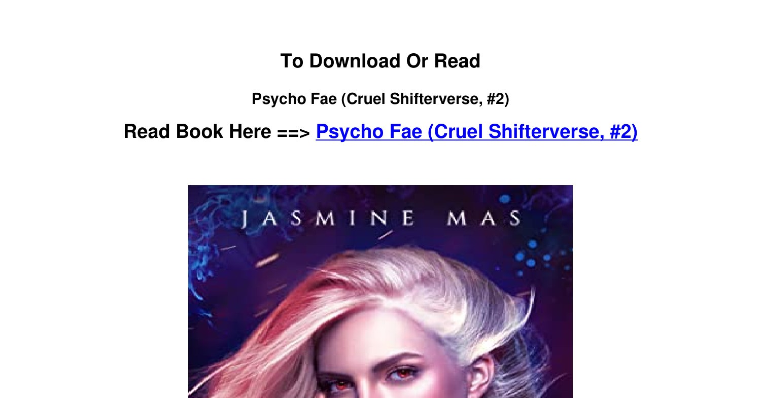 Excerpt 6 of ~  Psycho Shifters by Jasmine Mas #cruelshifterverse