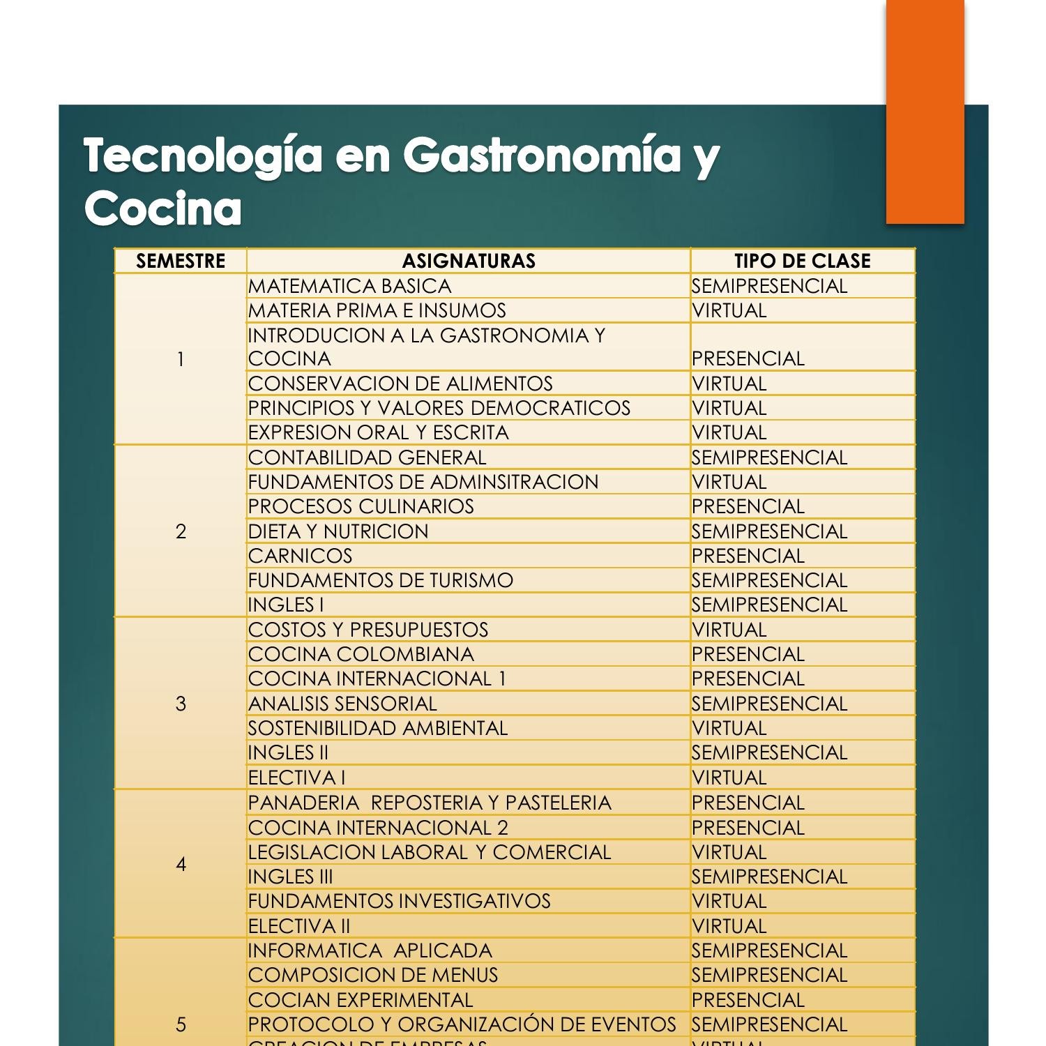 Asignaturas Gastronomia.pdf | DocDroid