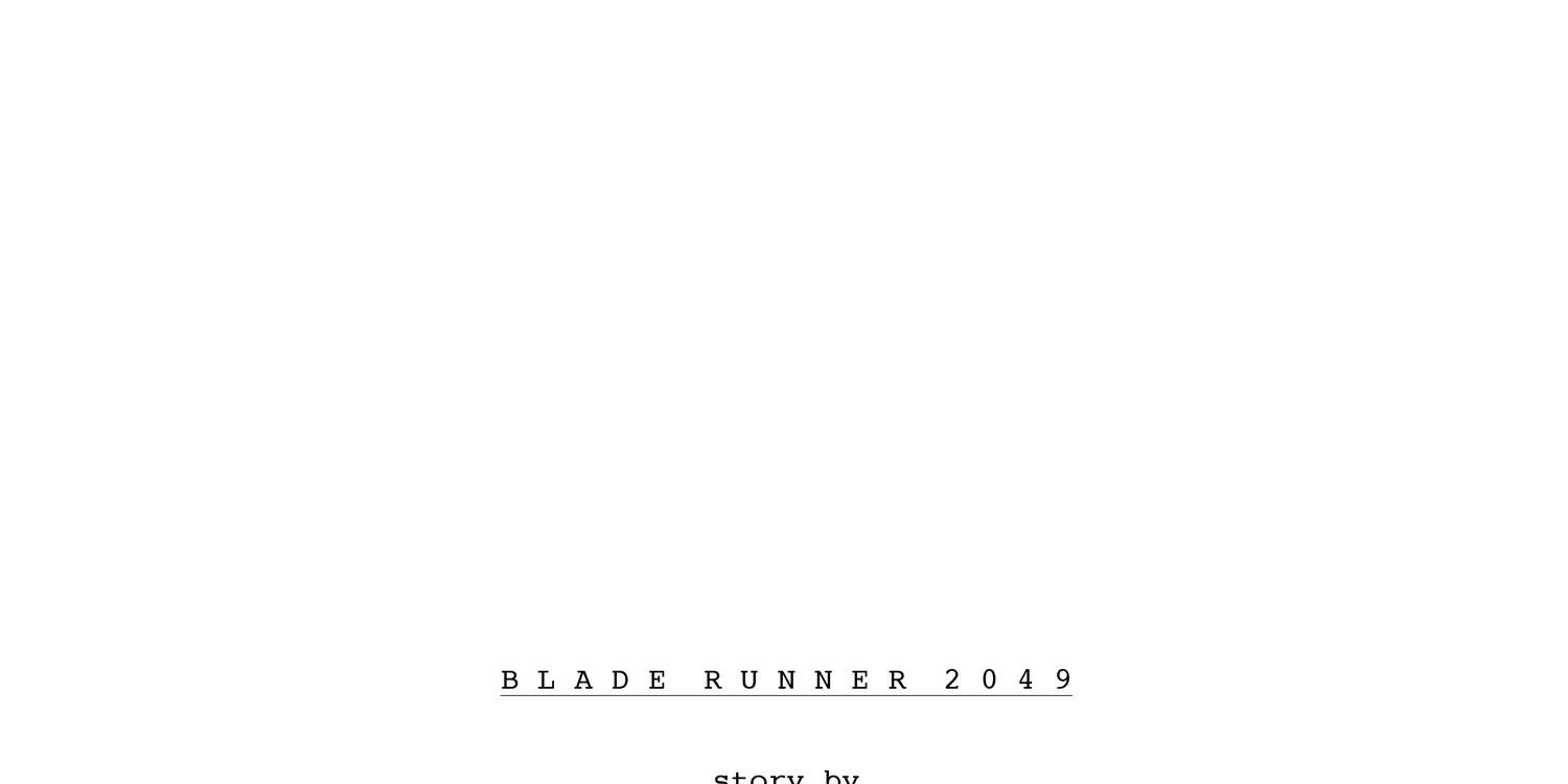 blade runner 2049 script