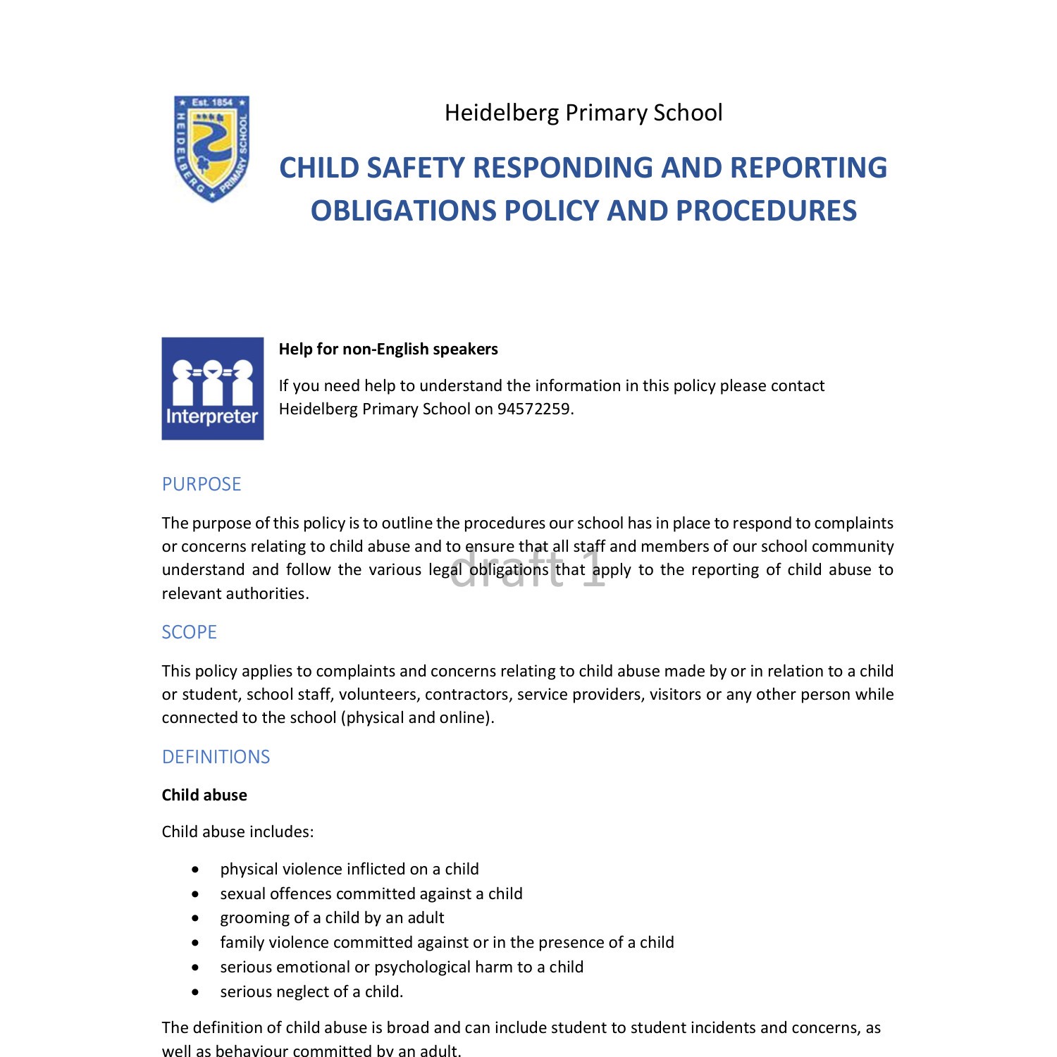 Responding and Reporting Policy Draft.pdf | DocDroid