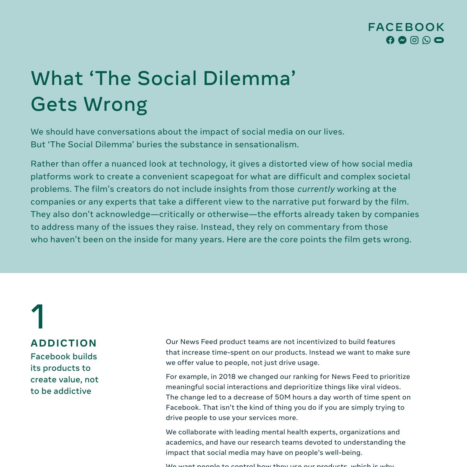 What The Social Dilemma Gets Wrong