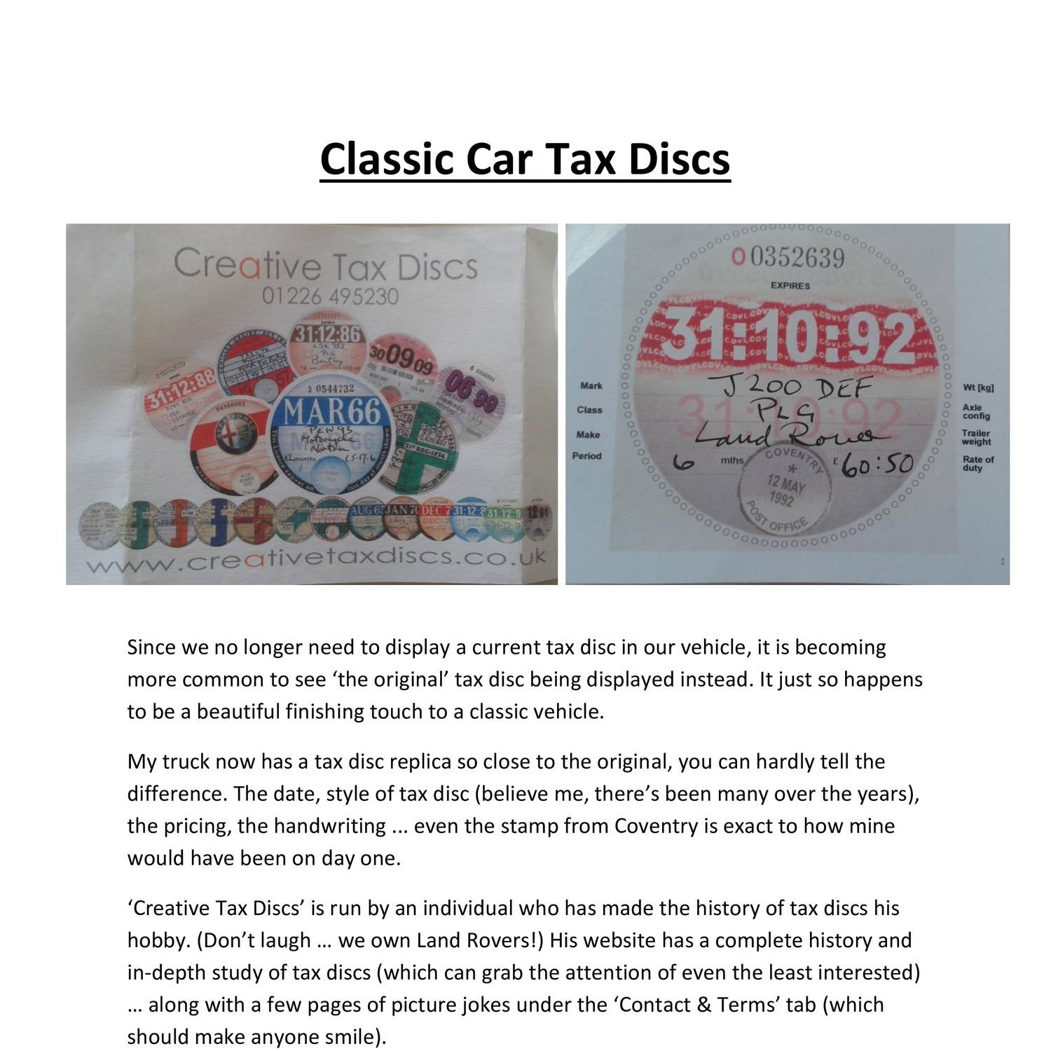 Classic Car Tax Discs.pdf | DocDroid