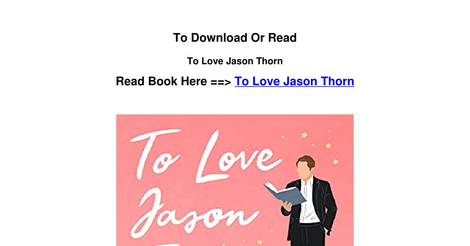 To Love Jason good Thorn by Ella Maise OOP