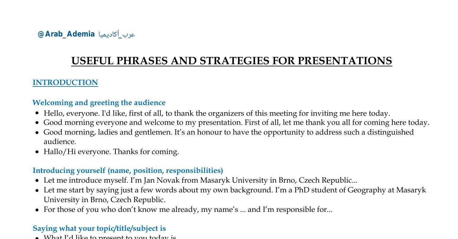 presentation language and phrases pdf