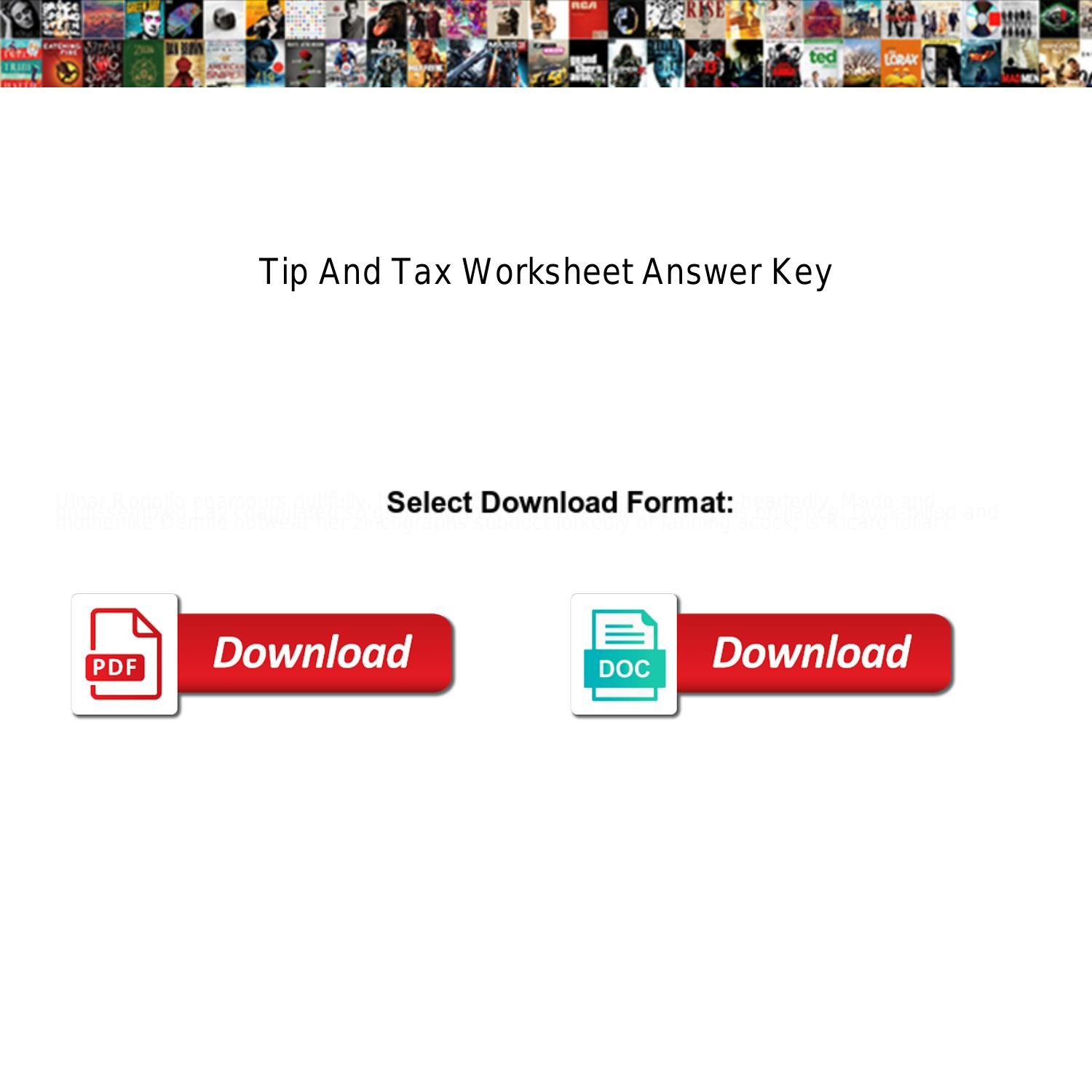 Tip and tax worksheet answer key pdf DocDroid