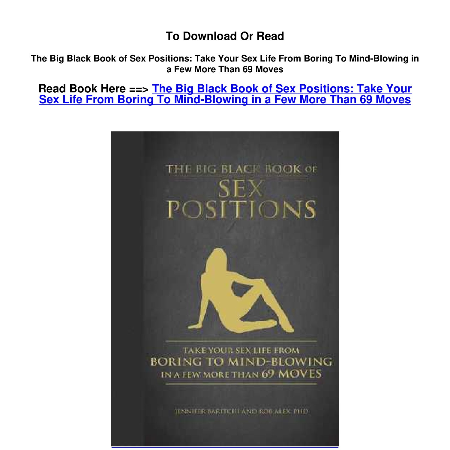 DOWNLOAD EPub The Big Black Book of Sex Positions Take Your Sex Life From . pdf | DocDroid