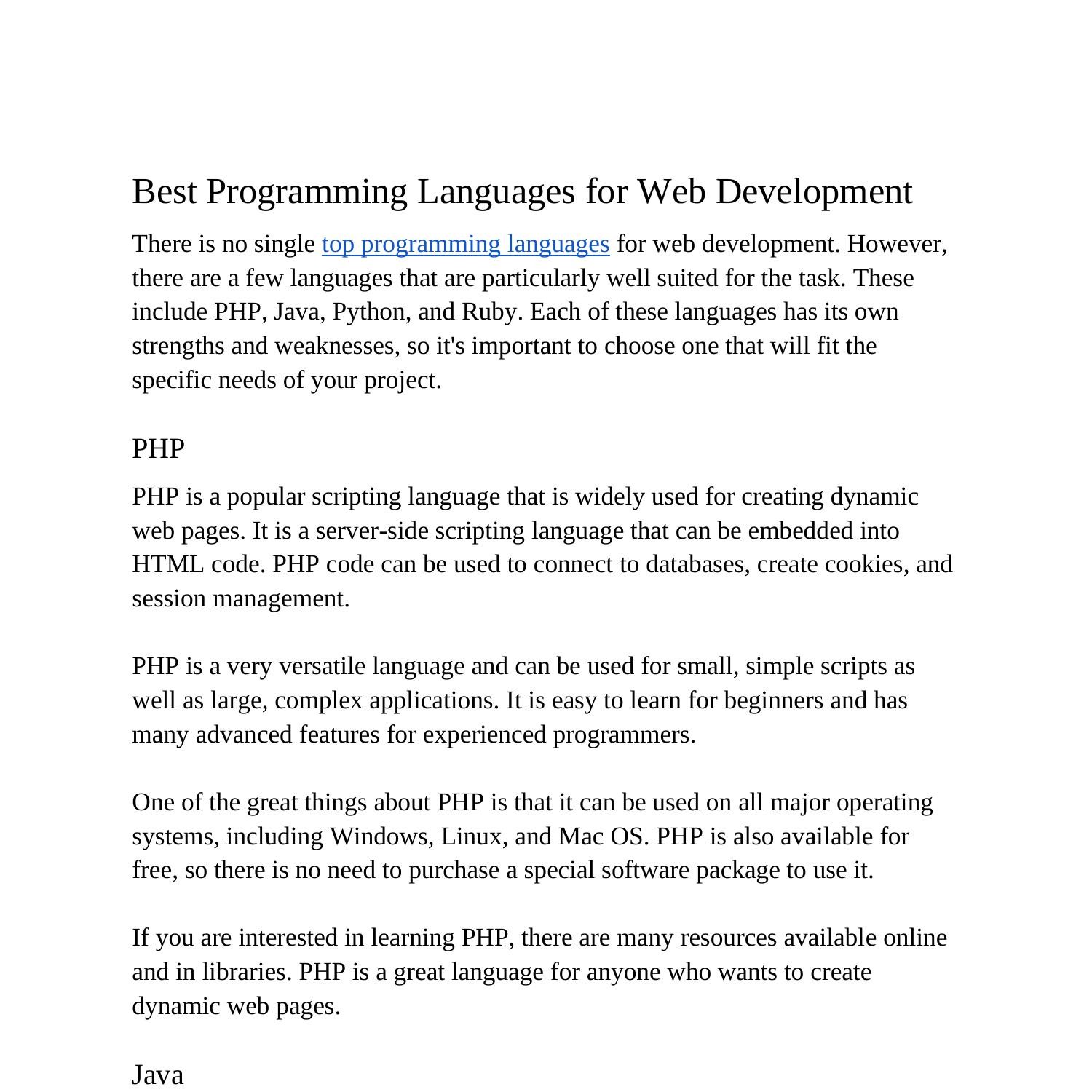 Best Programming Languages for Web Development.docx DocDroid