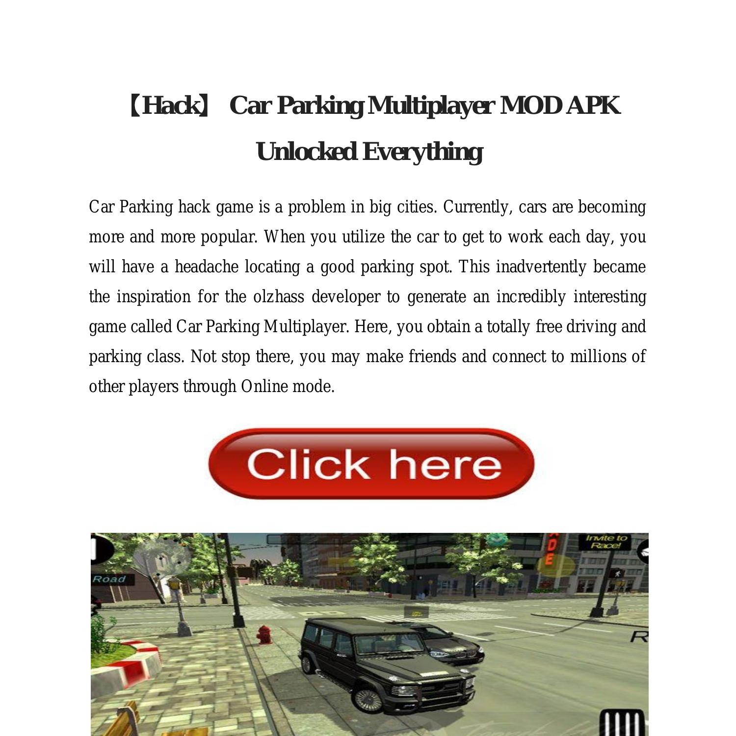 Hack】 Car Parking Multiplayer MOD APK Unlocked Everything.pdf