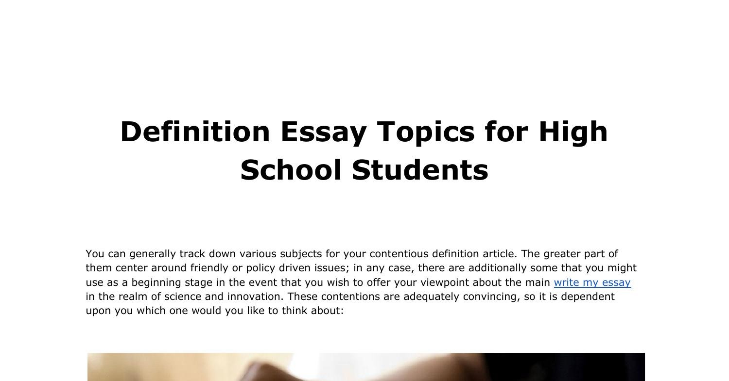 essay topics for high school students 2022