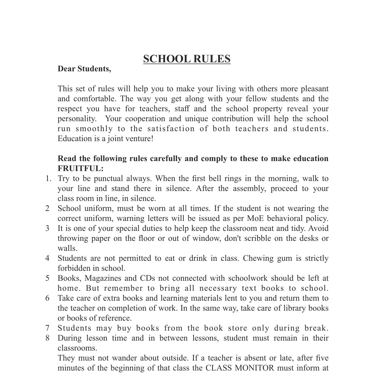 SCHOOL RULES pdf DocDroid