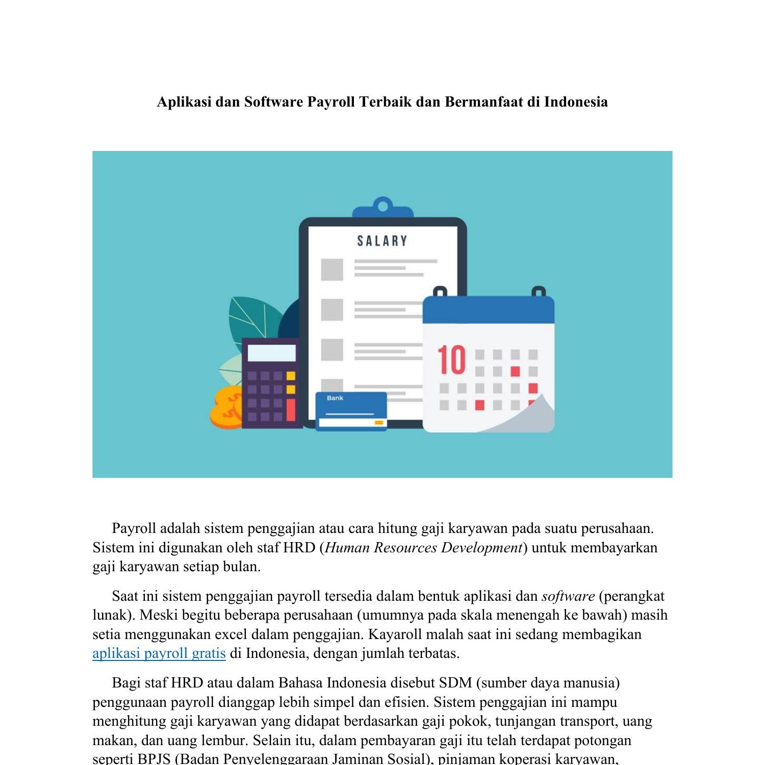 Aplikasi Dan Software Payroll Terbaik Dan Bermanfaat Di Indonesia.docx ...