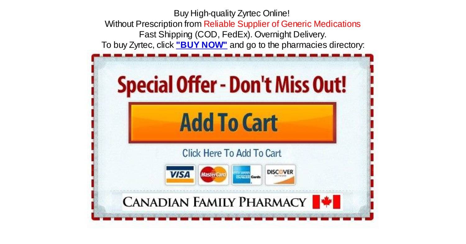 Zyrtec cheap canada