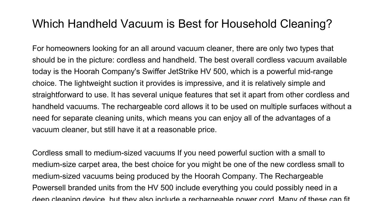 which-handheld-vacuum-is-best-for-household-cleaningwwzwq-pdf-pdf