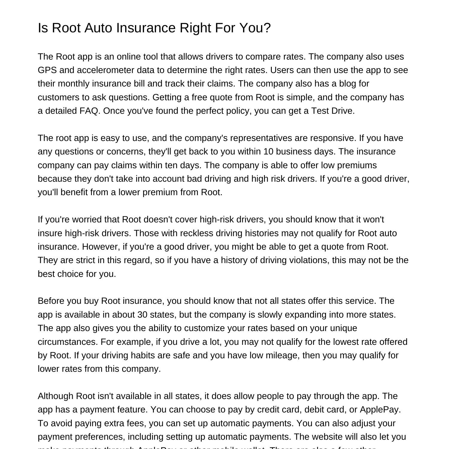 Is Root Auto Insurance Right For Youytgeq.pdf.pdf | DocDroid