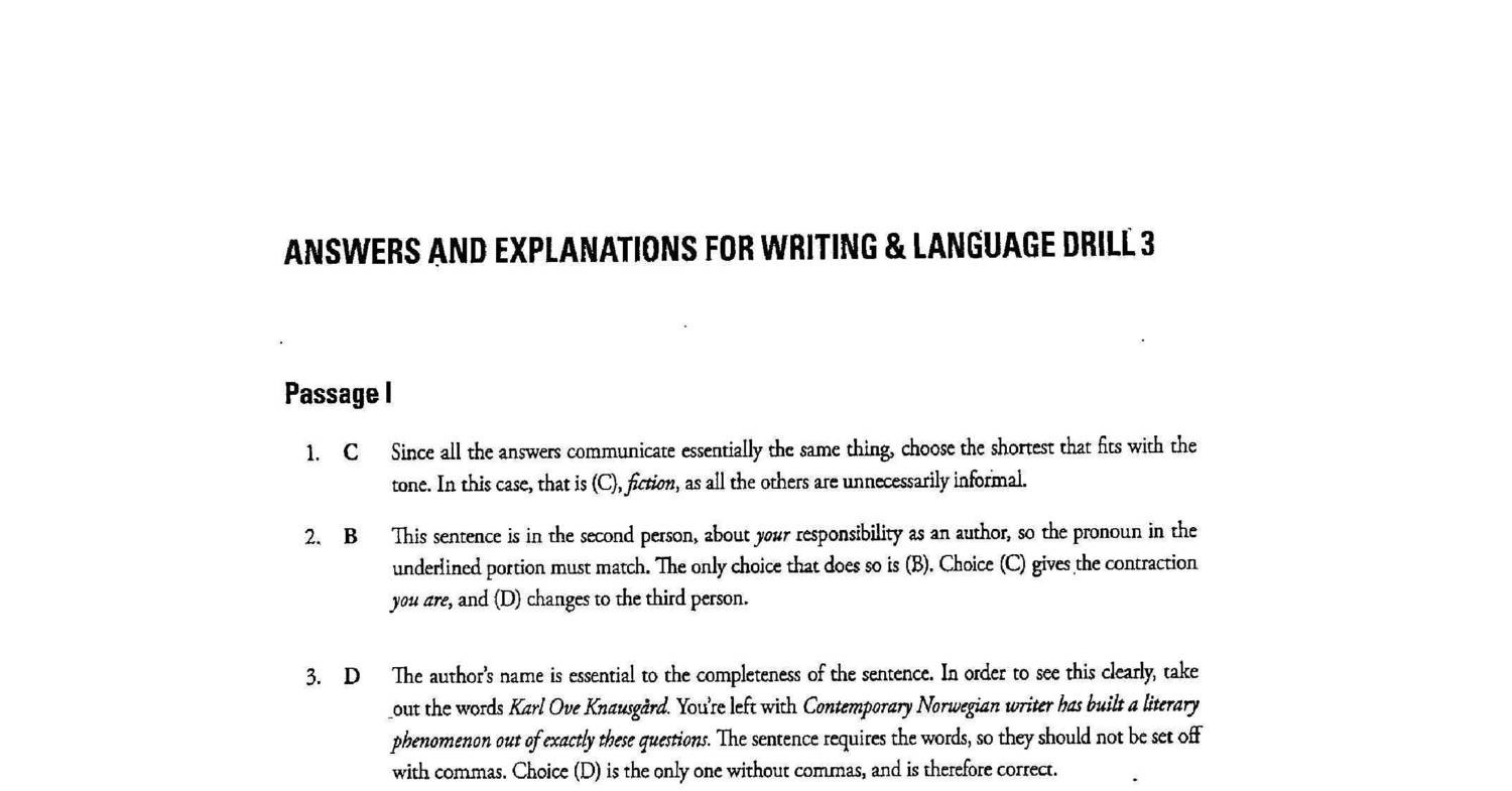 sat writing and language practice