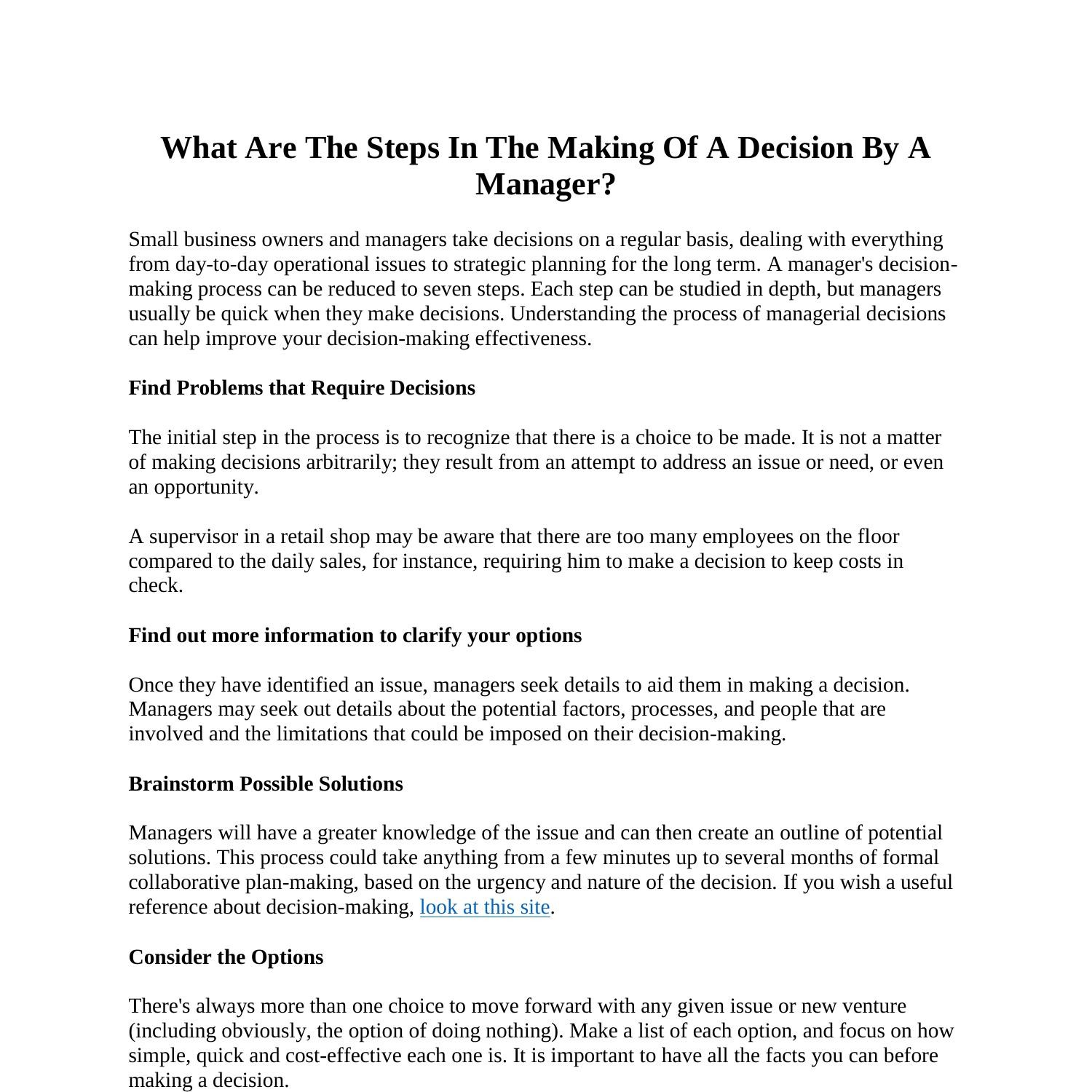 what-are-the-steps-in-the-making-of-a-decision-by-a-manager-pdf-docdroid