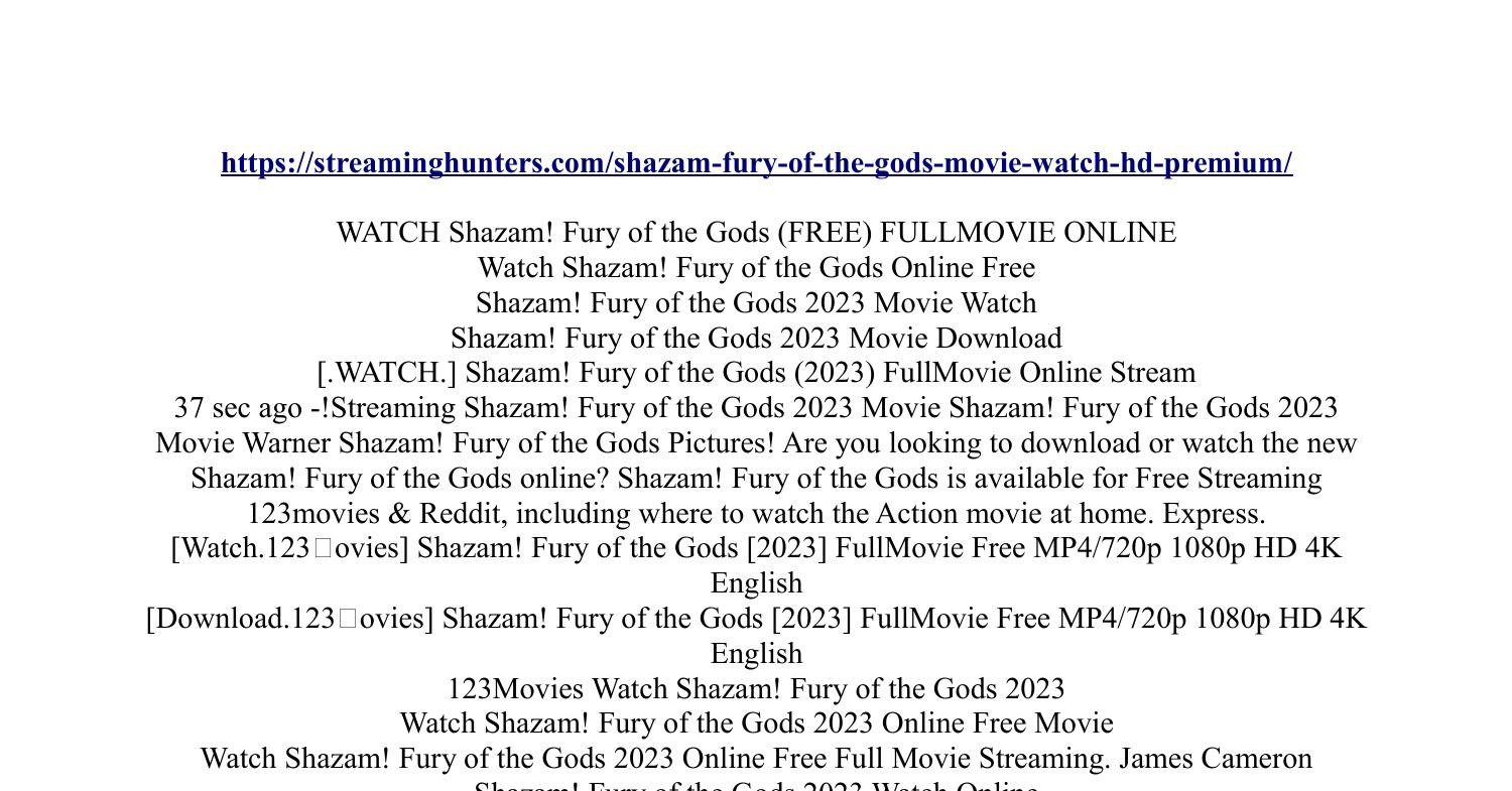 Shazam Fury of the Gods 2023 FullMovie Online Stream.pdf DocDroid