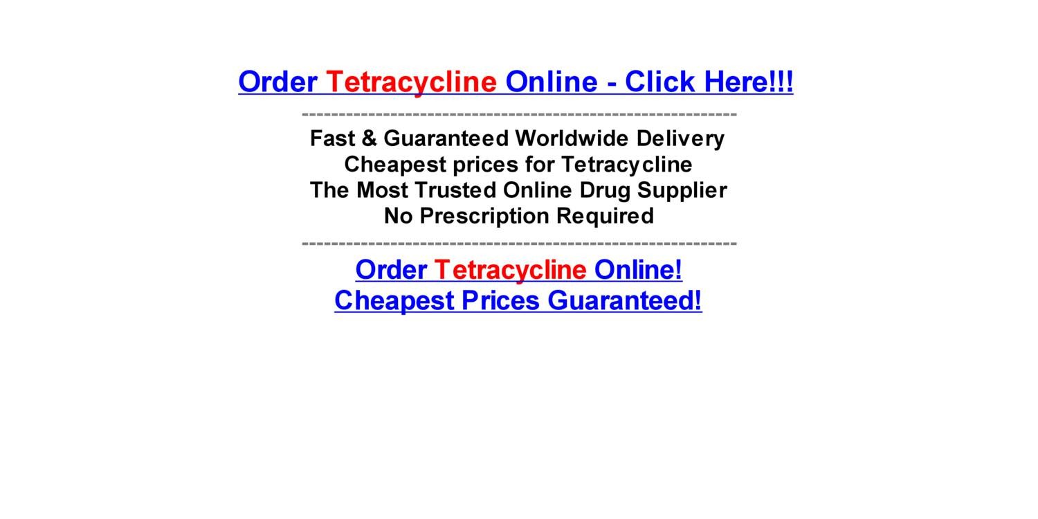 Tetracycline order