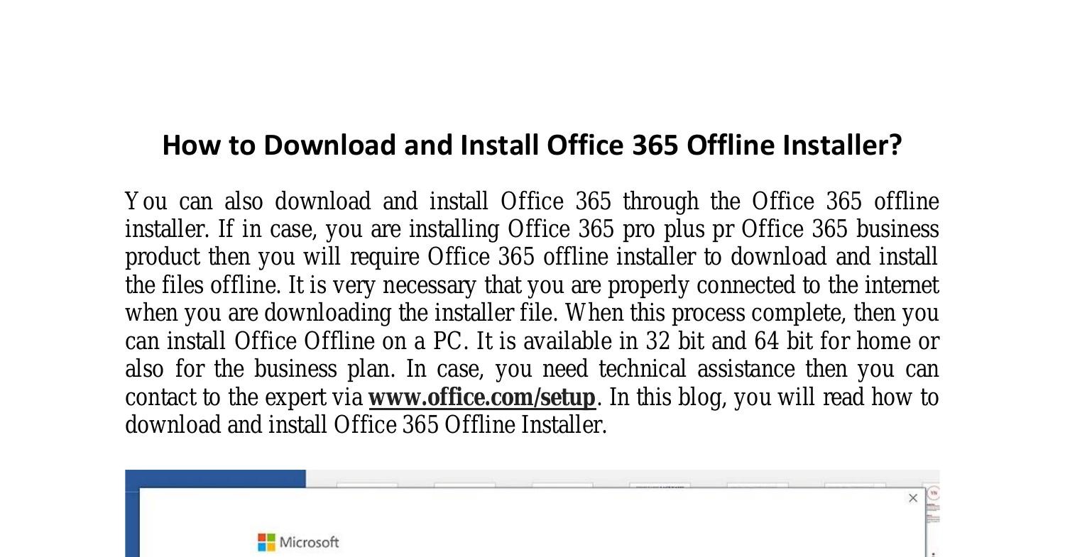 office 365 offline installer free download