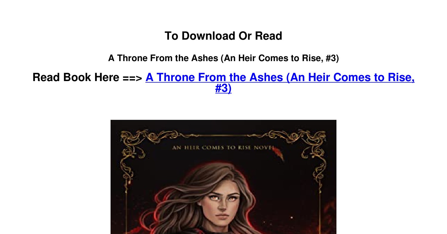 A Throne From the Ashes (An Heir Comes to Rise, #3) by C.C. Peñaranda