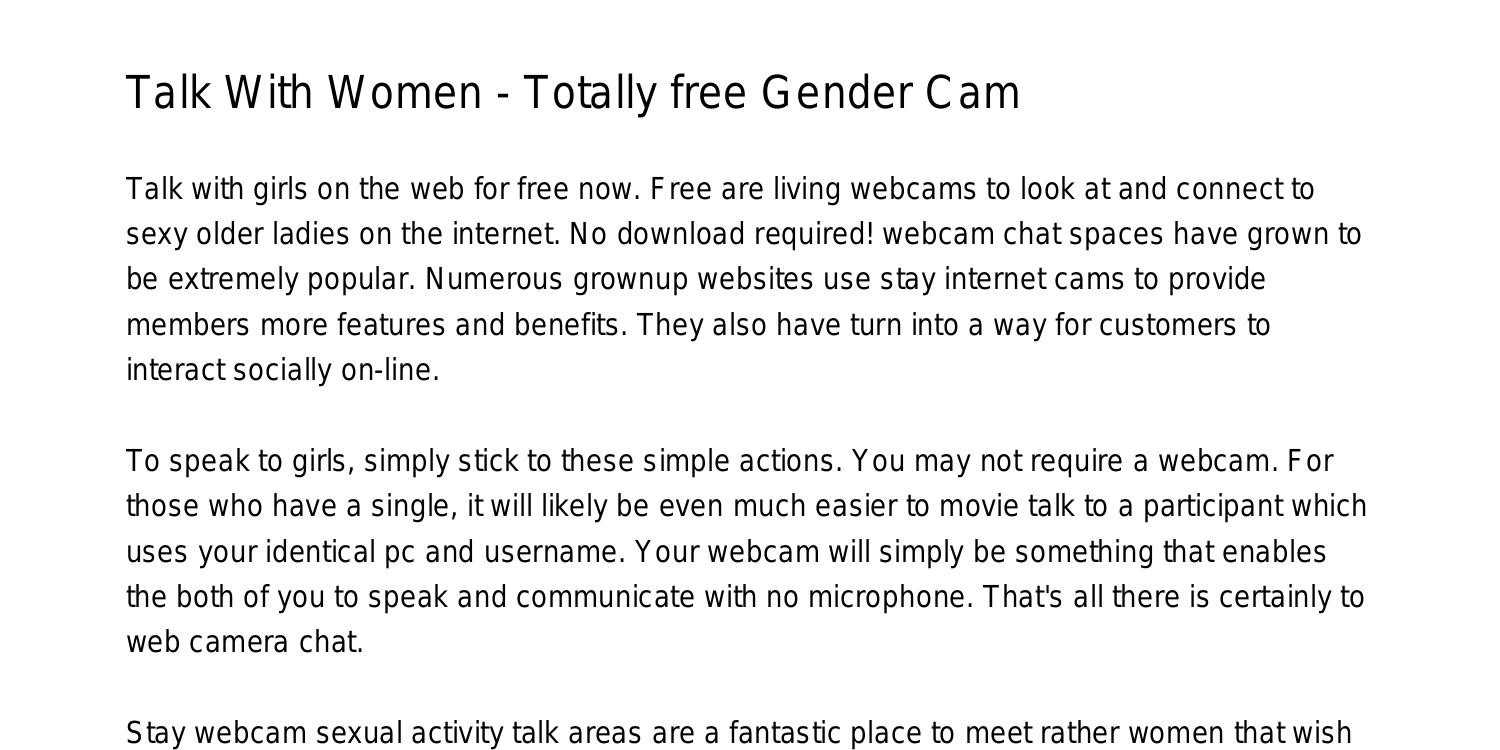 Talk With Females Free of charge Sex Cameramvnuz.pdf.pdf | DocDroid