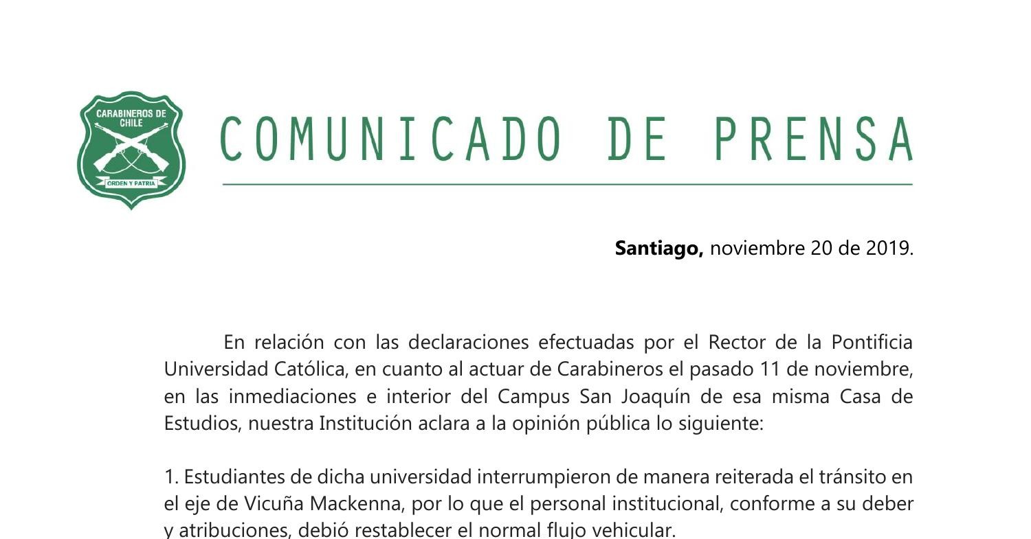 Comunicado De Prensa Pdf Docdroid