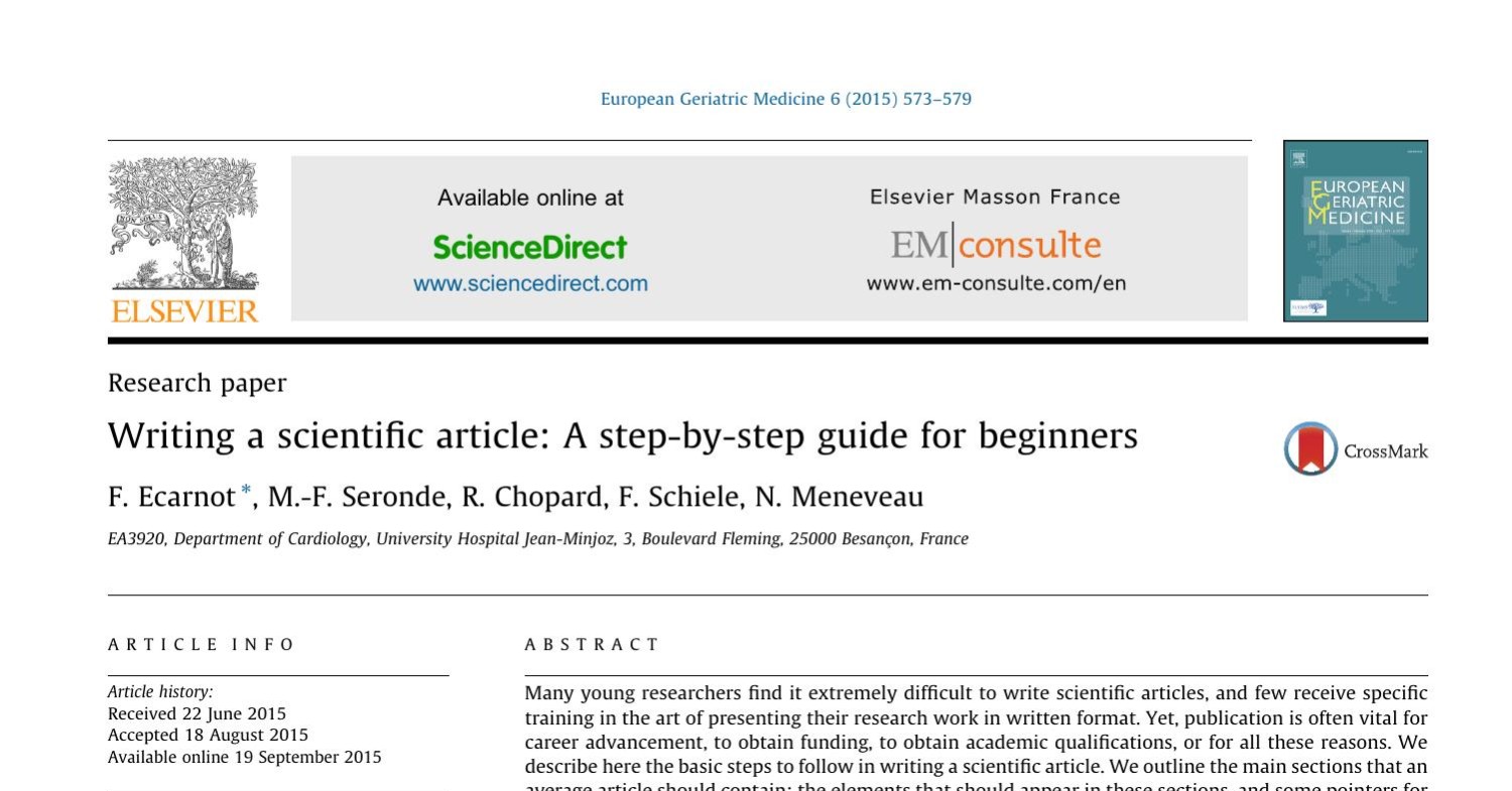 How To Write A Scientific Article A Step-by-step Guide For Beginners ...