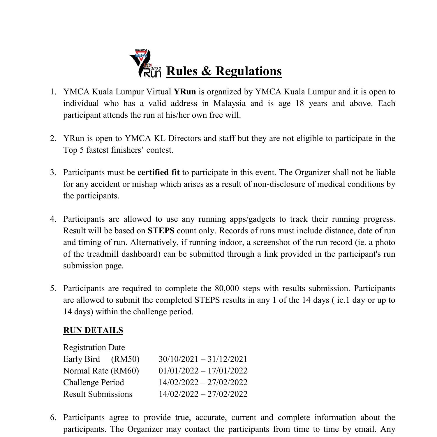 YRun Rules Regulations pdf DocDroid