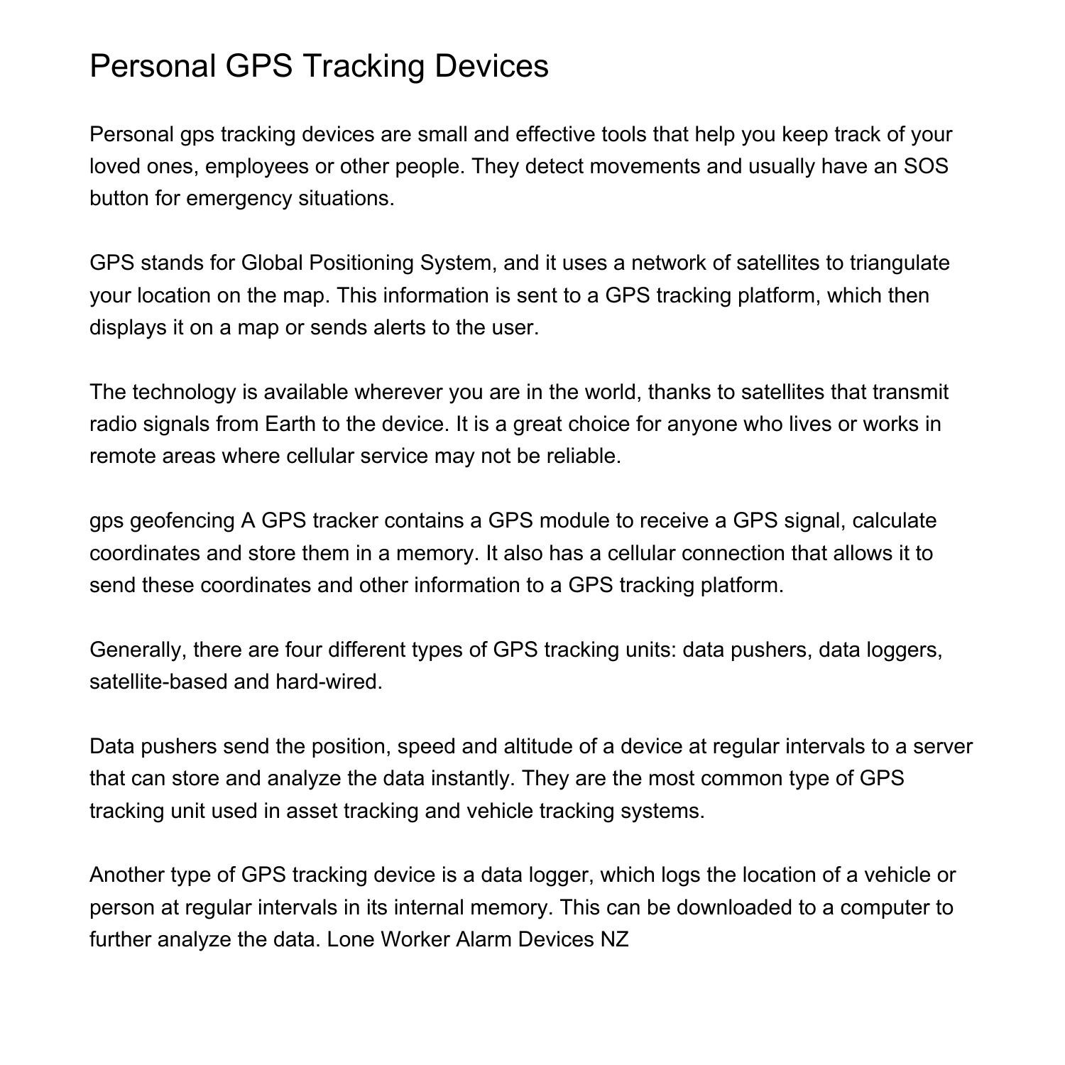 GPS Working, Types, Examples
