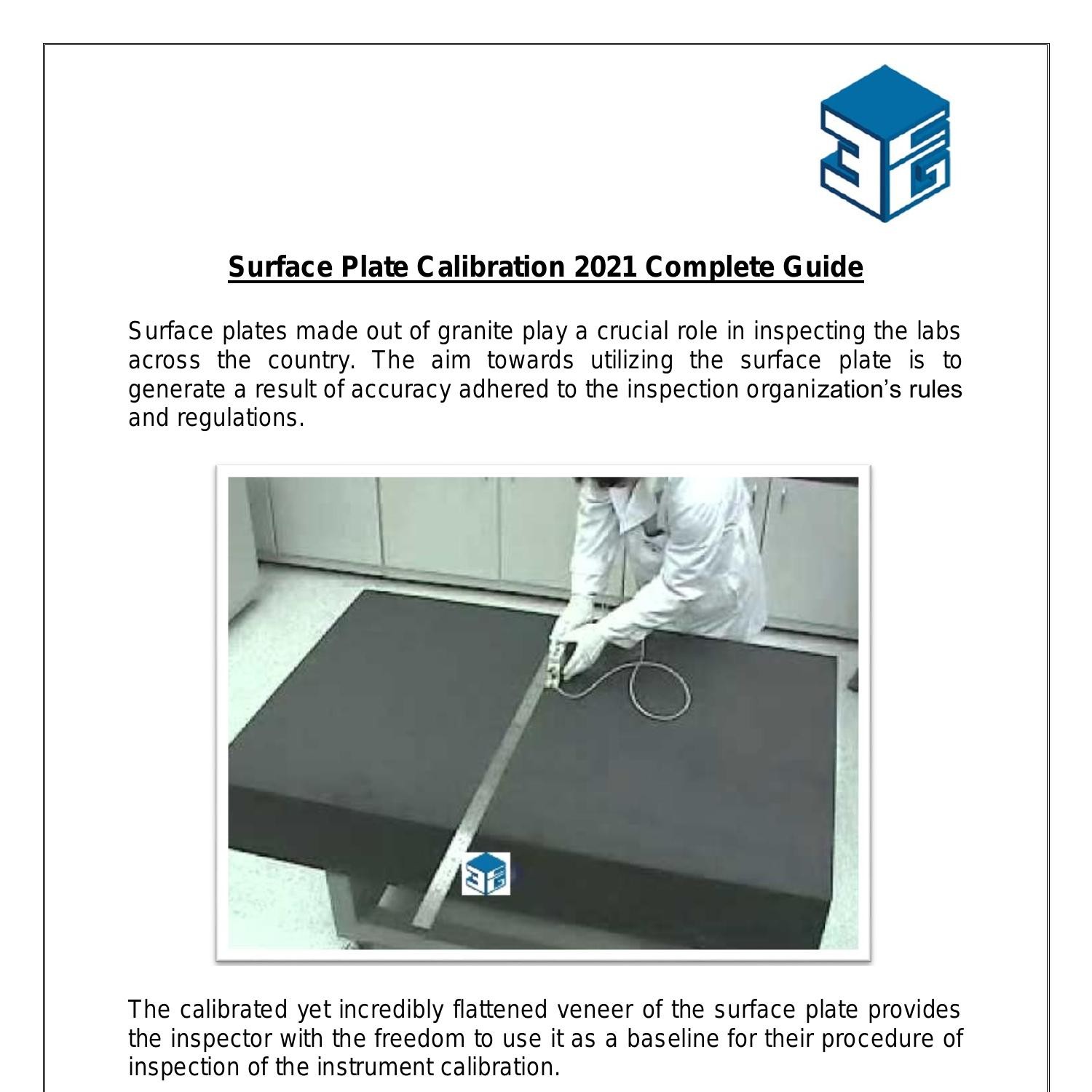 Surface Plate Calibration 2021 Complete Guide.pdf DocDroid