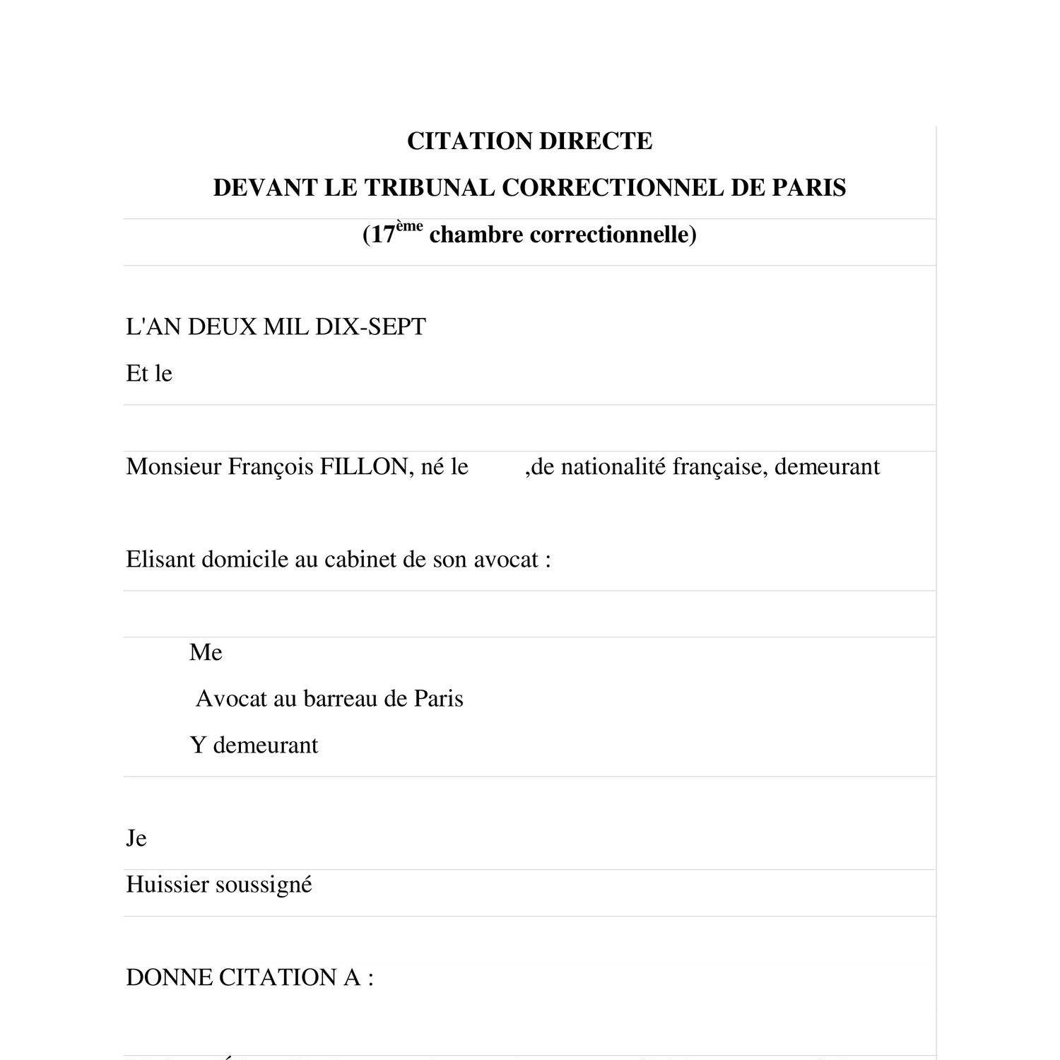 Citation Directe Contre Le Pnf Pdf Docdroid