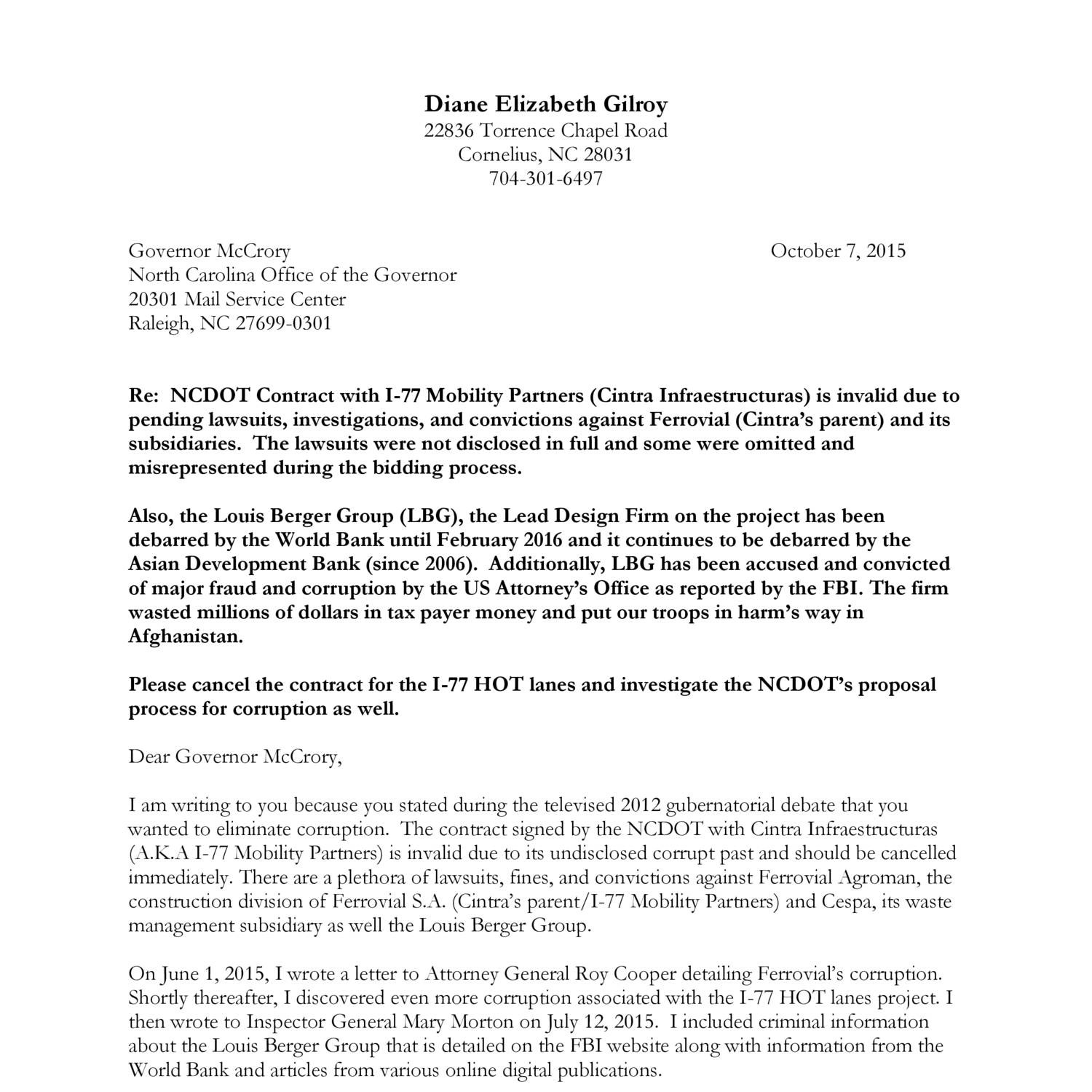 Gilroy Governor McCrory Letter on Corruption.pdf | DocDroid