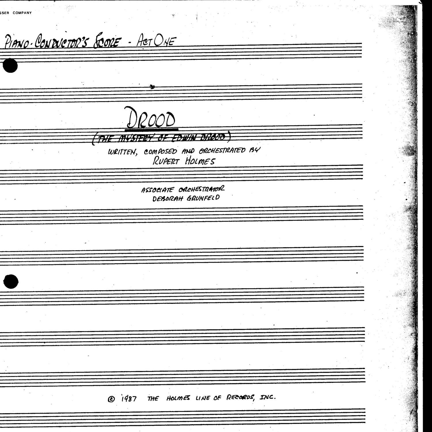 The Mystery Of Edwin Drood - Conductor Score.pdf | DocDroid