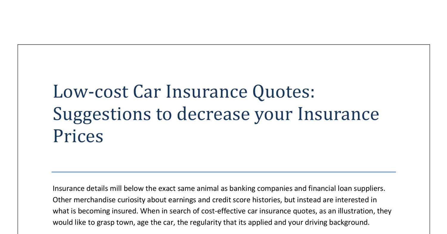 compare auto insurance quotes online