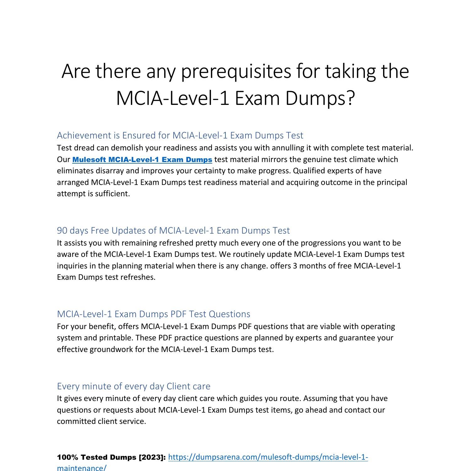 Real MCIA-Level-1 Dumps Free