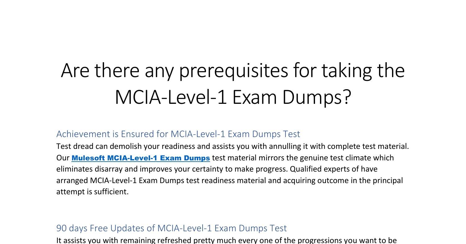 Mulesoft MCIA-Level-1 Exam Dumps.pdf | DocDroid