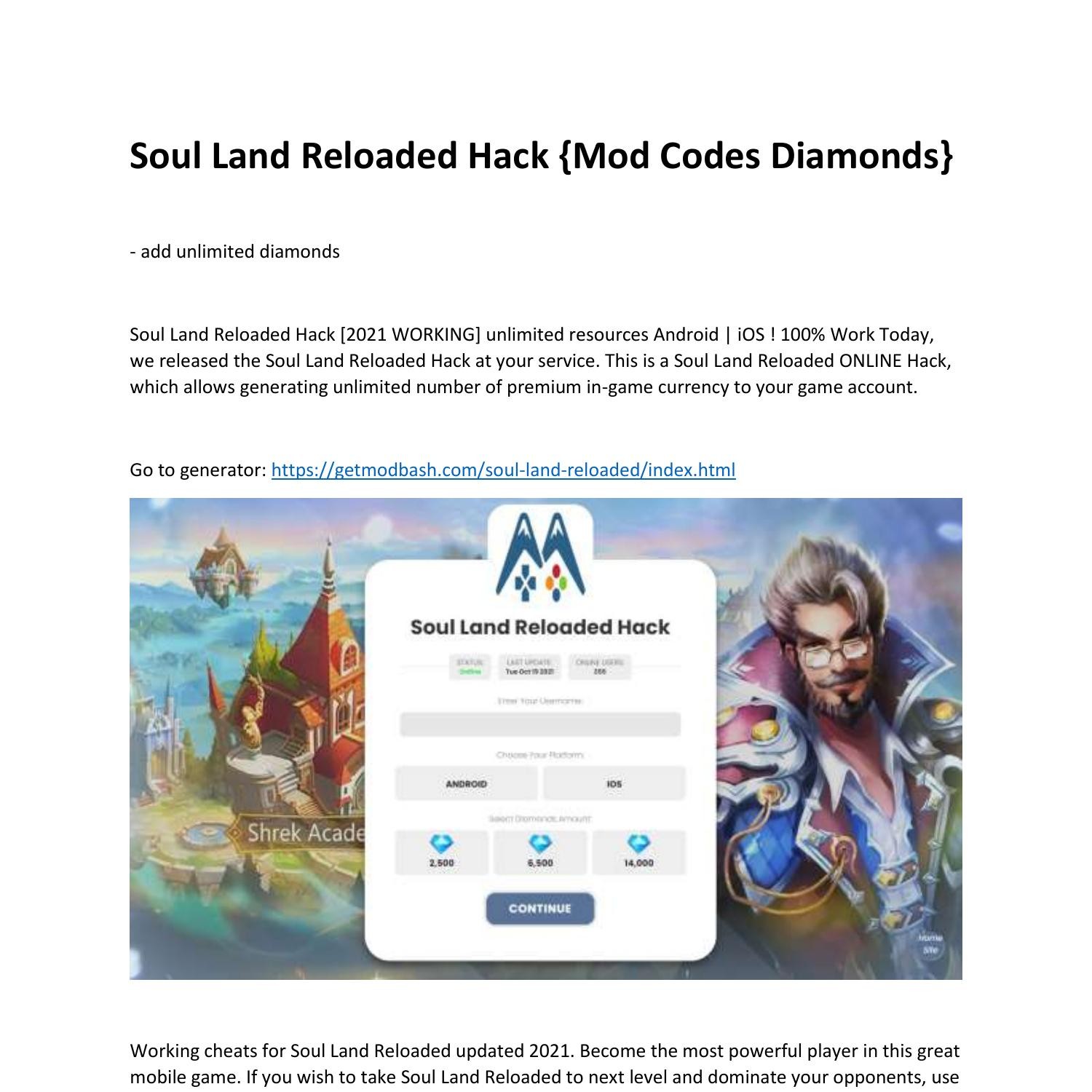 Soul Land Reloaded code – free diamonds, coins, and decrees