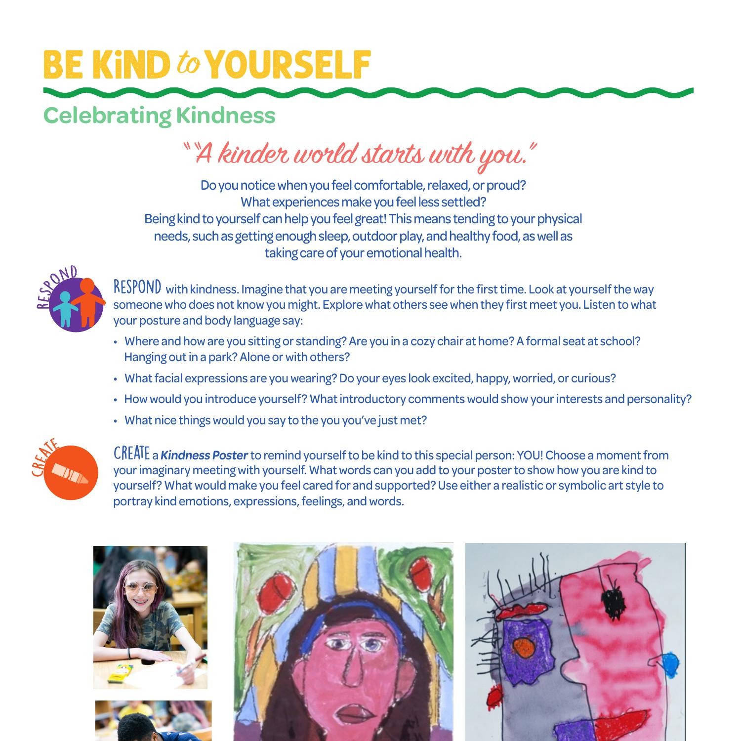 Crayola Edu Thinking Sheet_CELEBRATING KINDNESS_Be Kind to Yourself.pdf ...