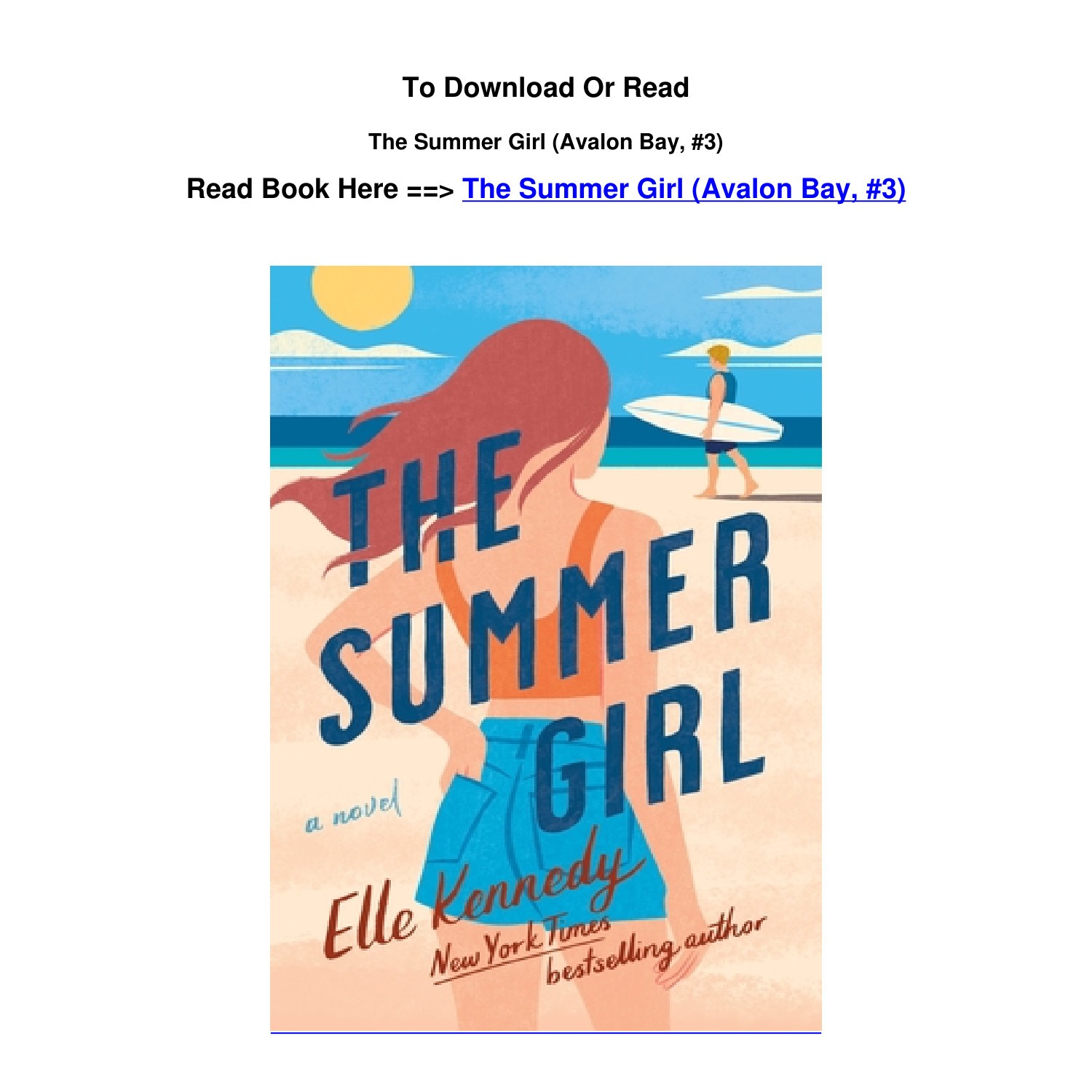 Avalon Bay, Tome 3 : The Summer Girl - Livre de Elle Kennedy