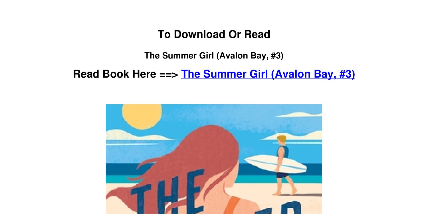 Avalon Bay, Tome 3 : The Summer Girl - Livre de Elle Kennedy