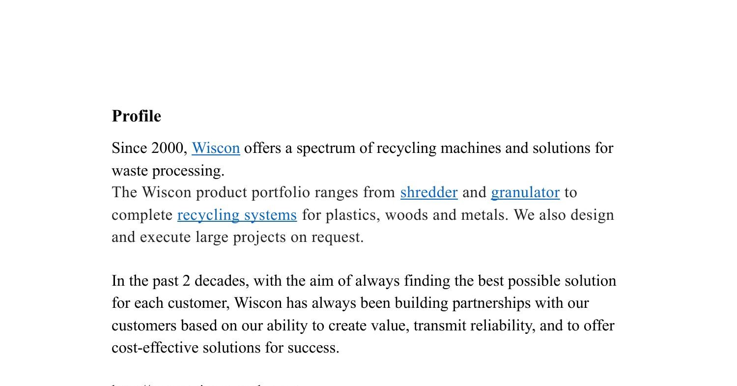 US Plastic Shredder - Wiscon Envirotech - Amercian Shredding Machine