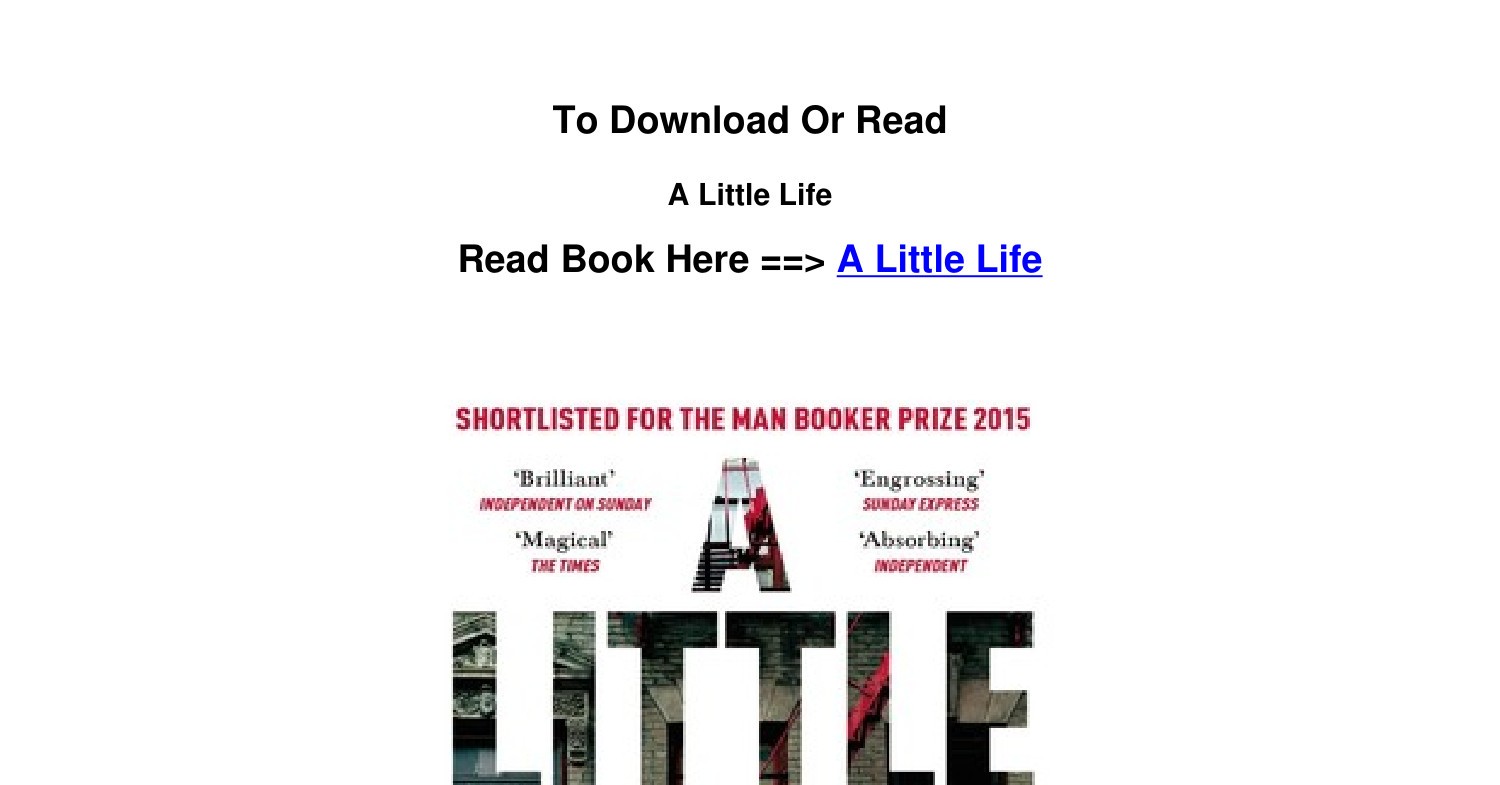 download Pdf A Little Life by Hanya Yanagihara.pdf