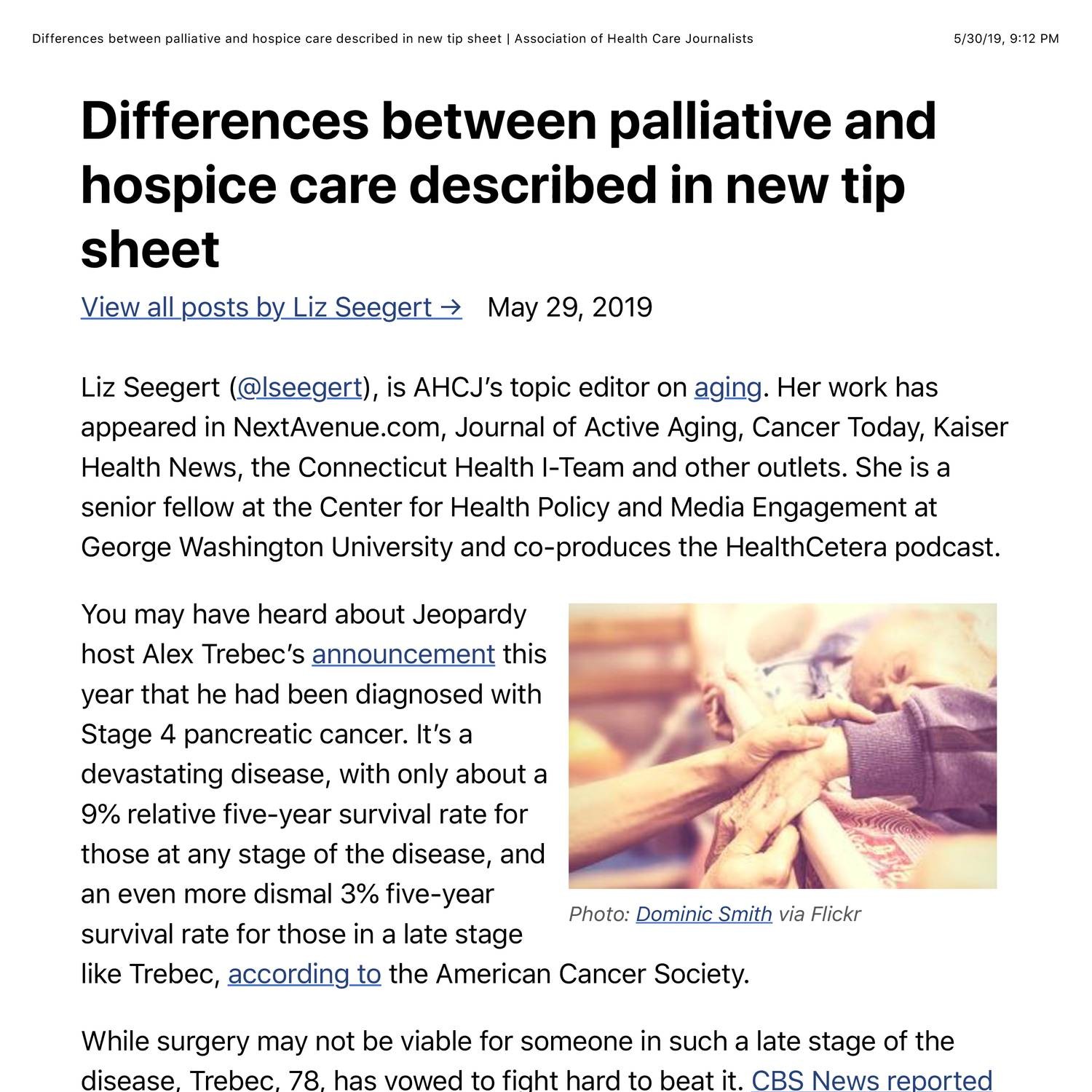 Blog_Palliative Care_Association of Health Care Journalists_Differences