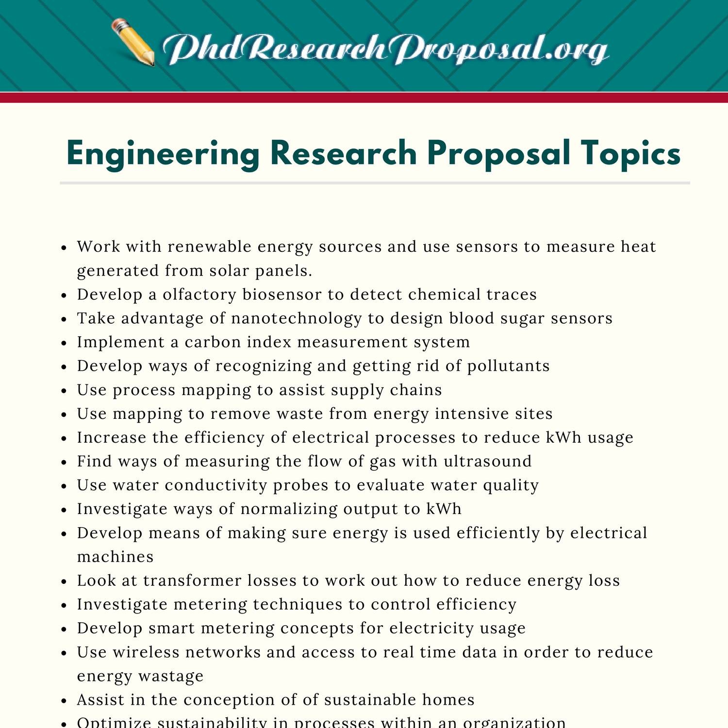 Engineering Research Proposal Topics list pdf DocDroid