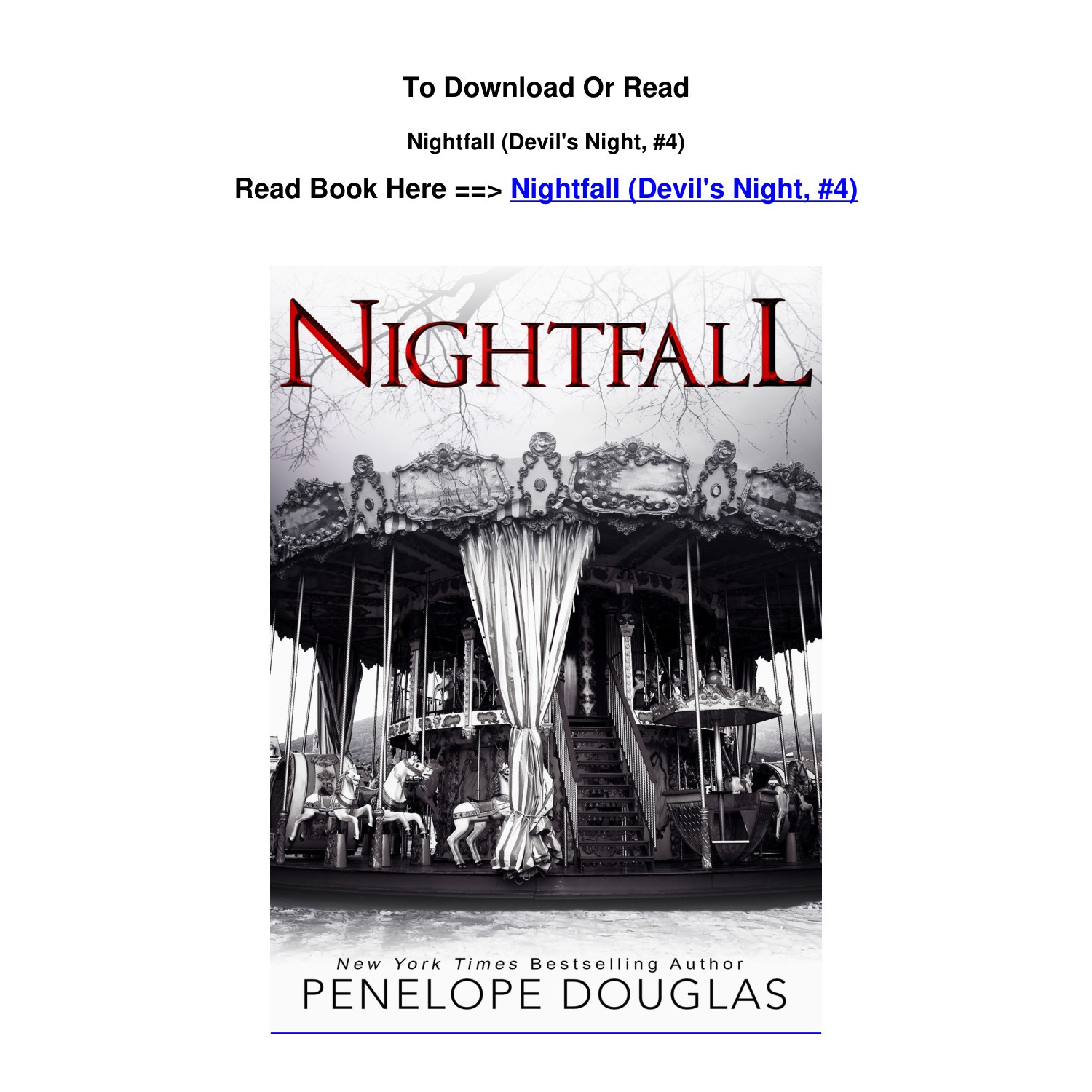 Nightfall: Devil's Night #4: Douglas, Penelope: 9798668785964: :  Books