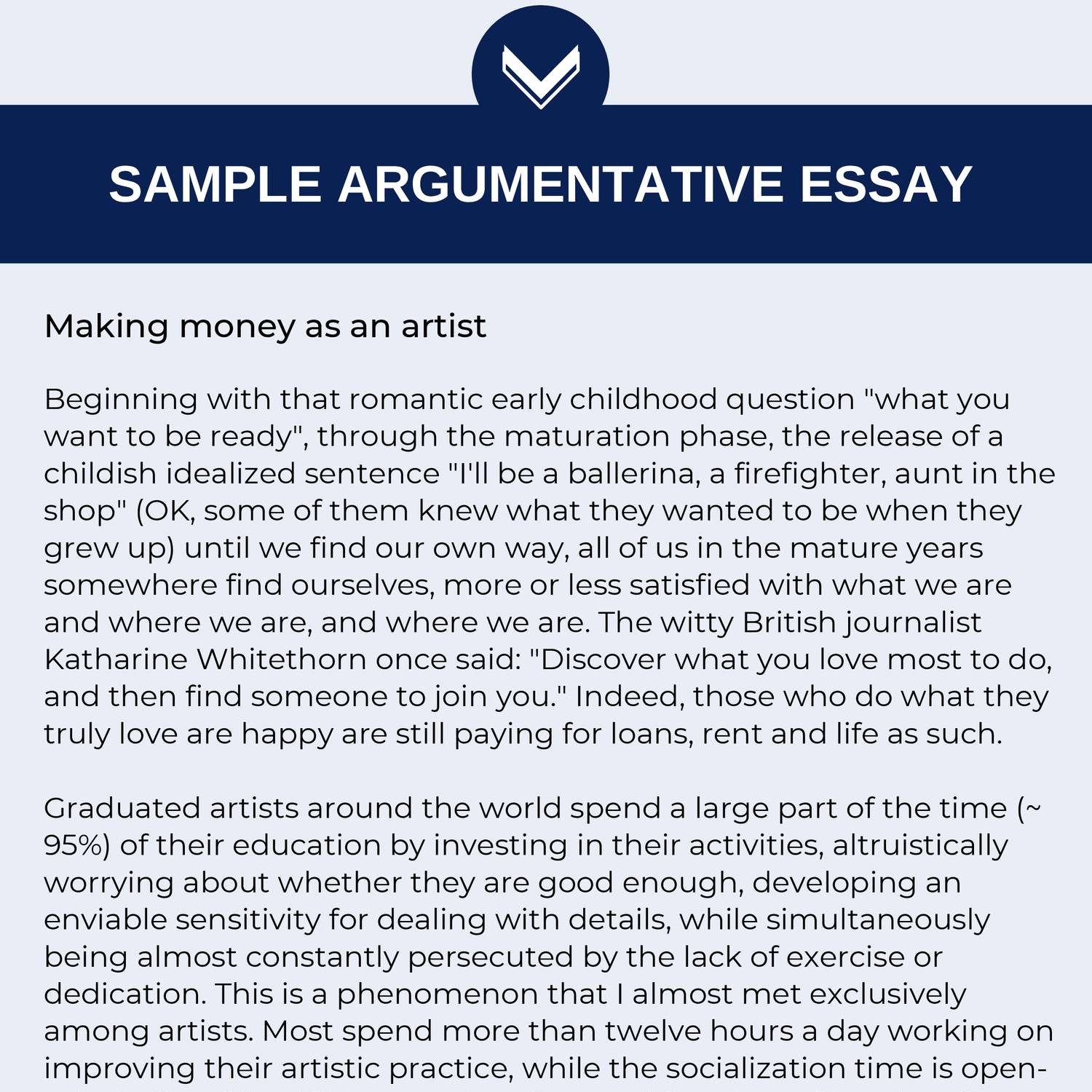 argumentative essay class 6