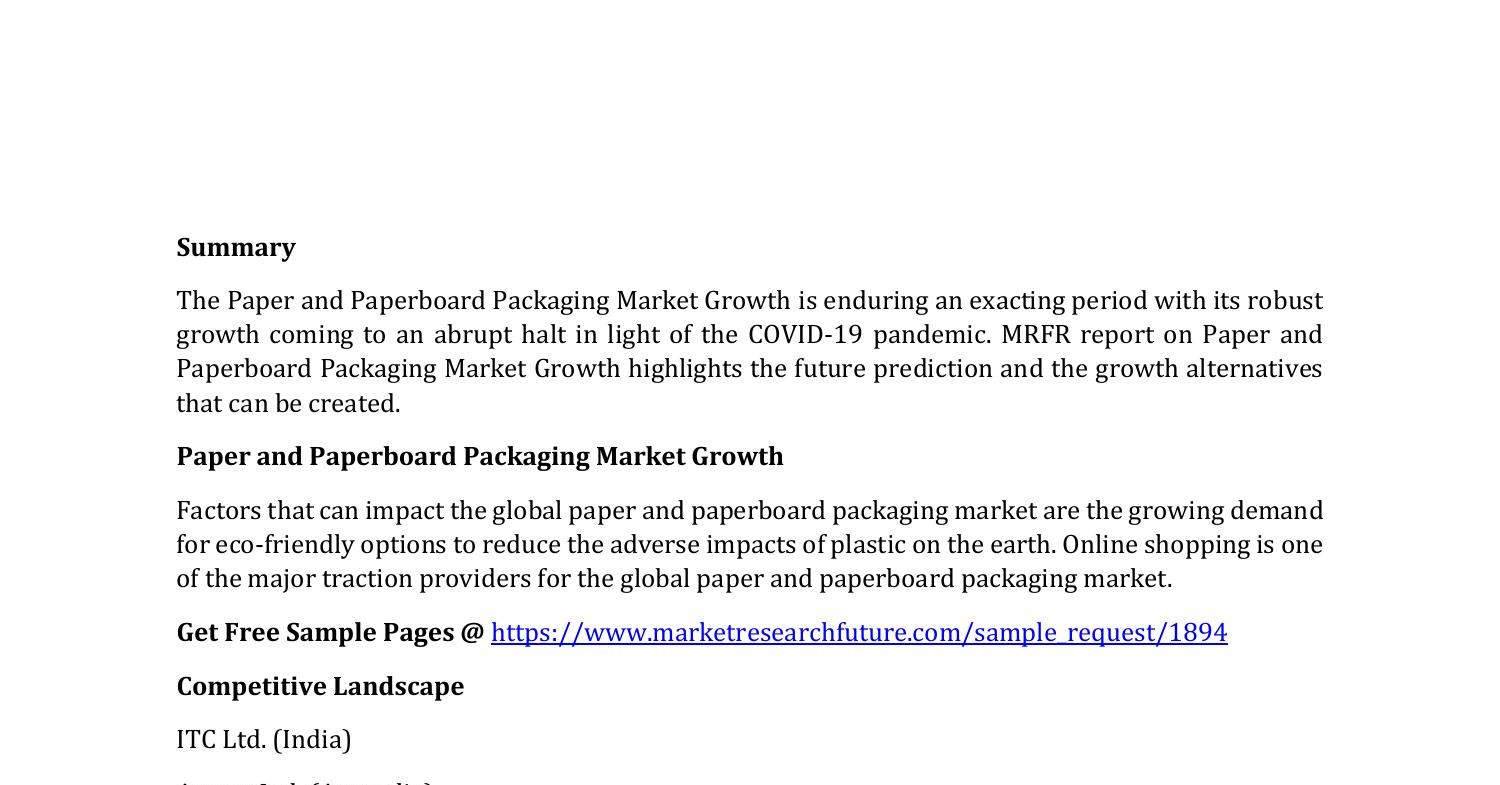paperboard packaging market